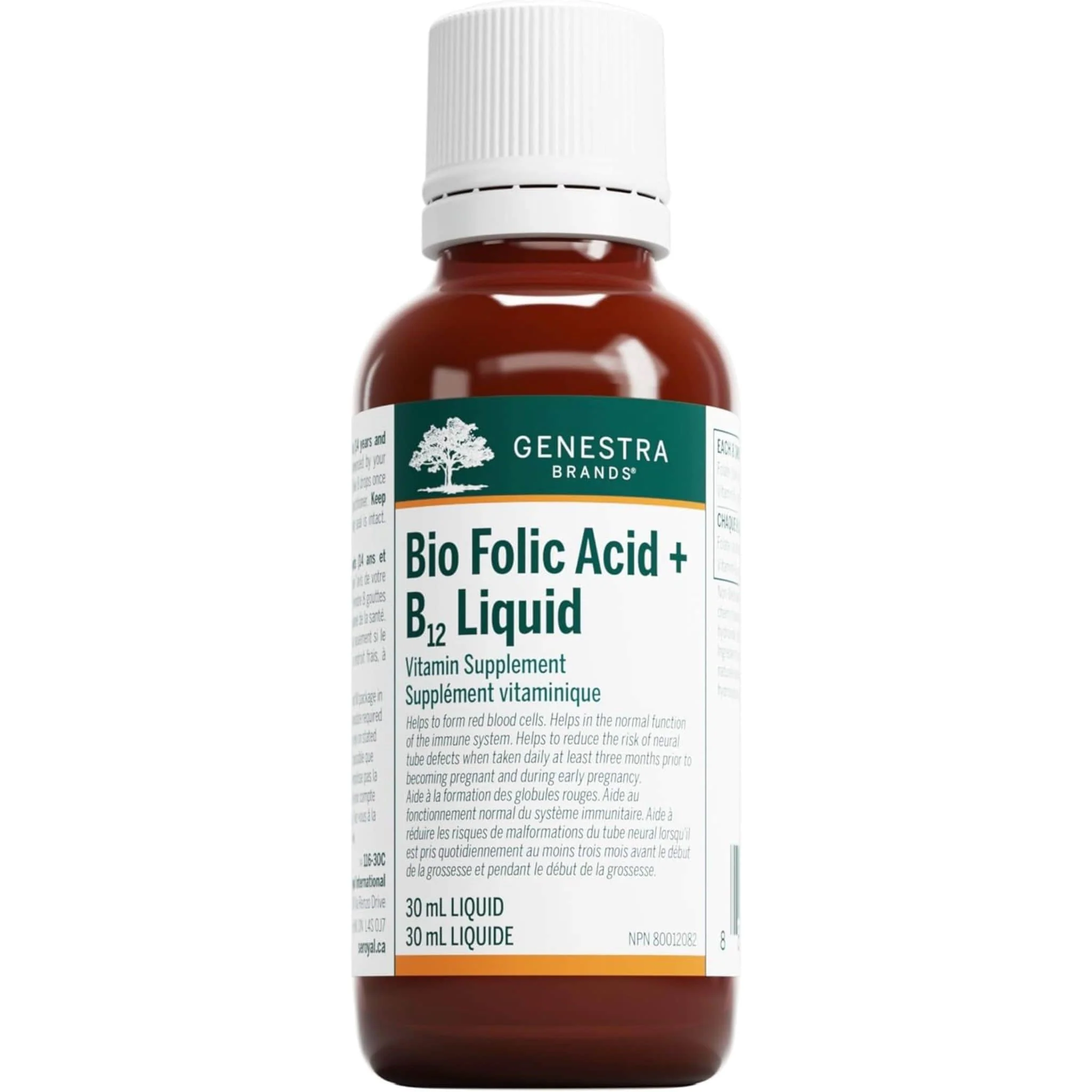 Genestra Bio Folic Acid + B12 Liquid , 30ml