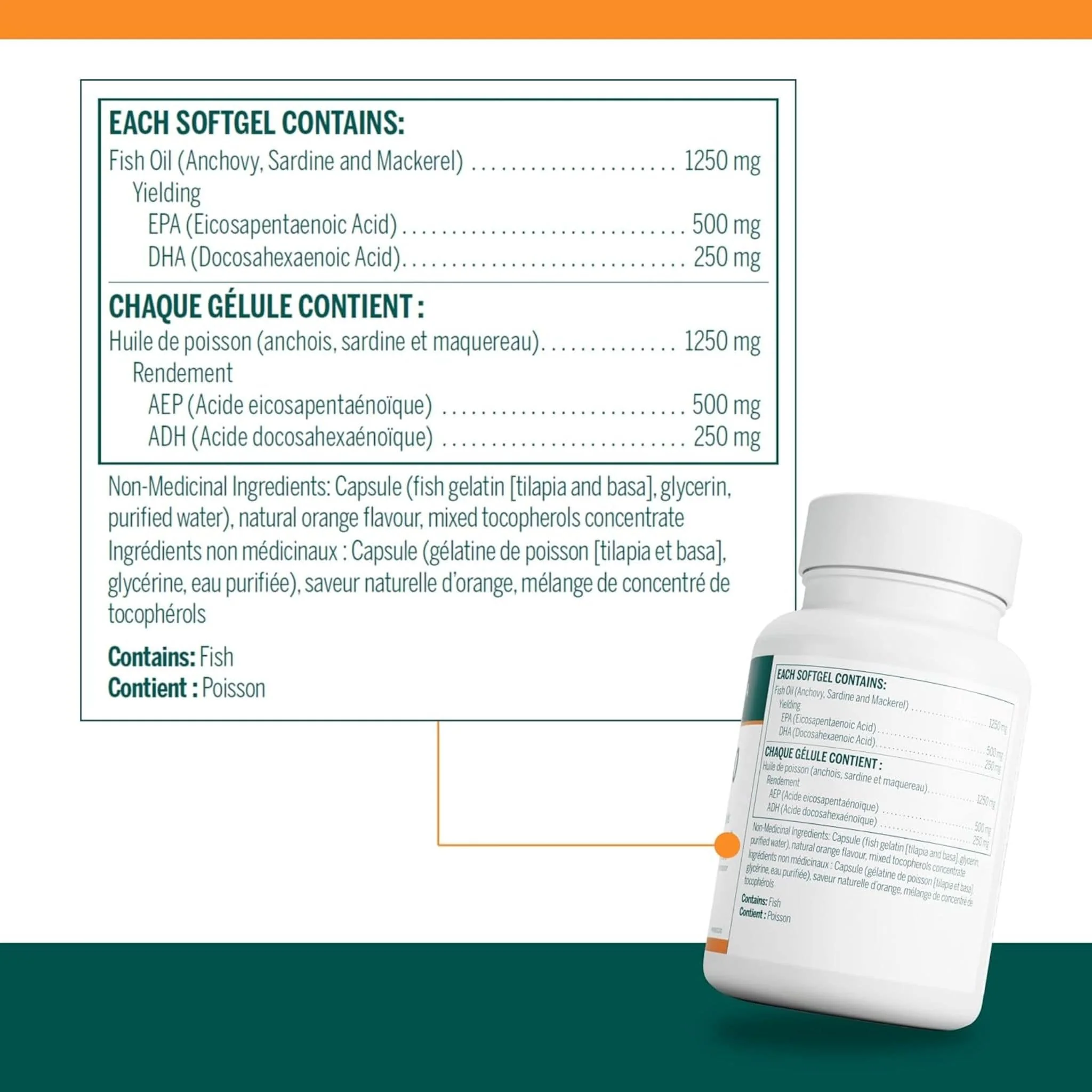 Genestra Omega 800, 60 Softgels - Image 2