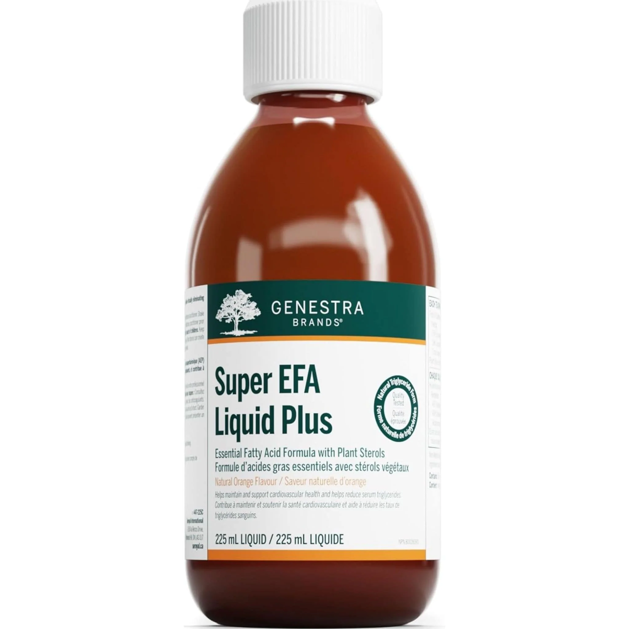 Genestra Super EFA Liquid Plus, Concentrated Pharmaceutical-Grade Fish Oil Plus Plant Sterols, Cholesterol Support, EPA 700mg DHA 525mg, 225ml