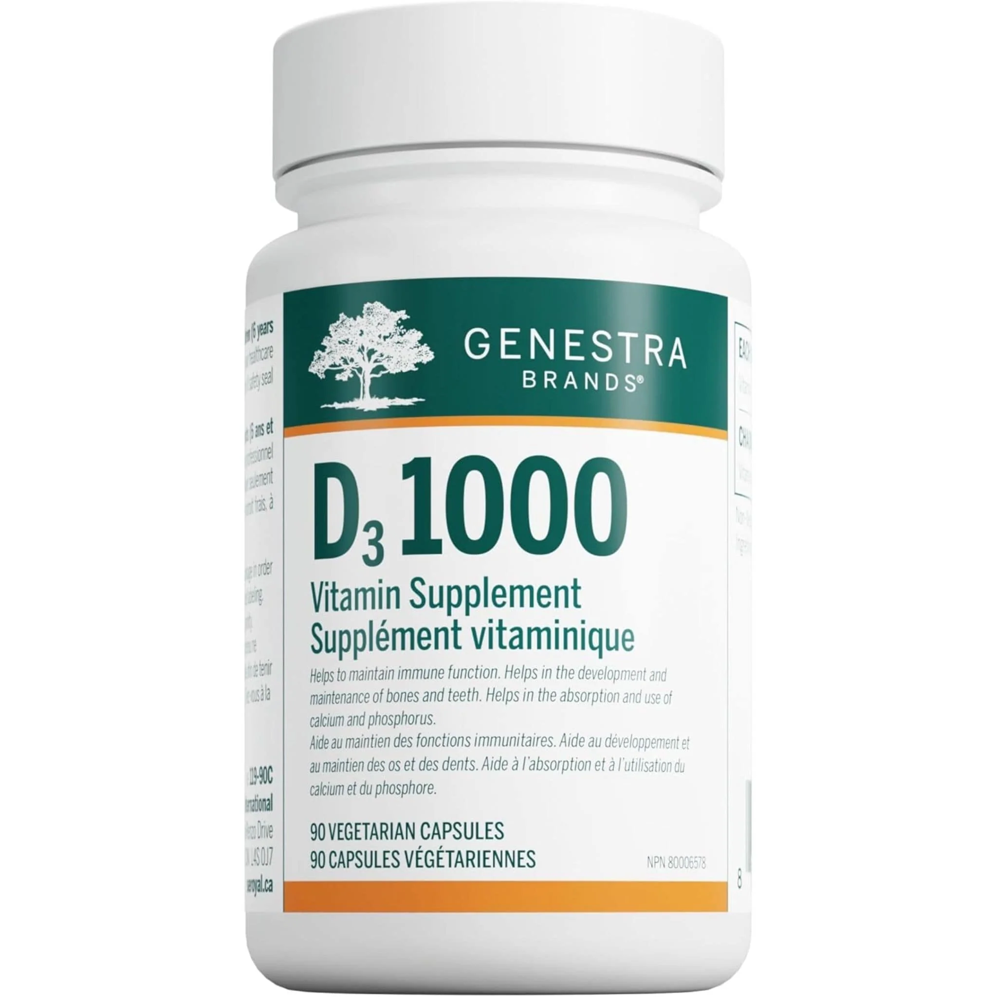 Genestra D3 1000IU, 90 Capsules