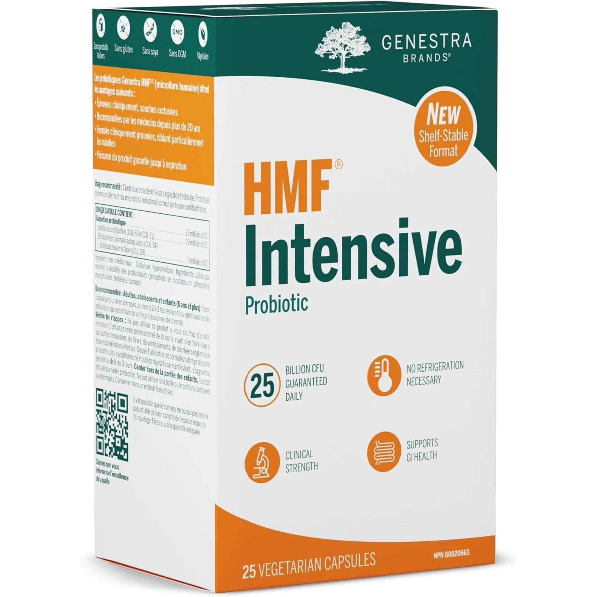 Genestra HMF Intensive, 25 Billion CFU, Shelf Stable, 25 Capsules