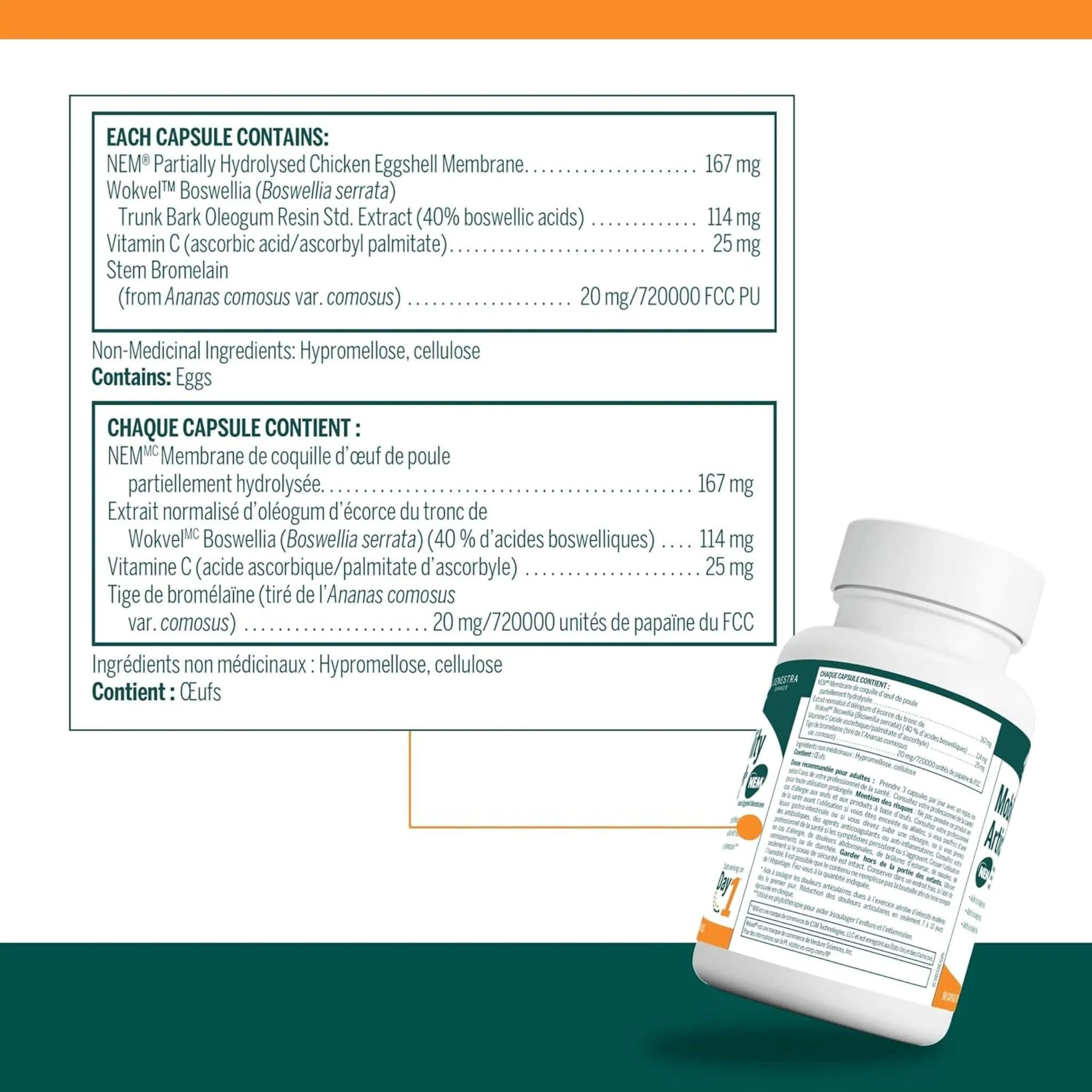 Genestra Mobility Joint Plus NEM, 90 Vegetarian Capsules - Image 2
