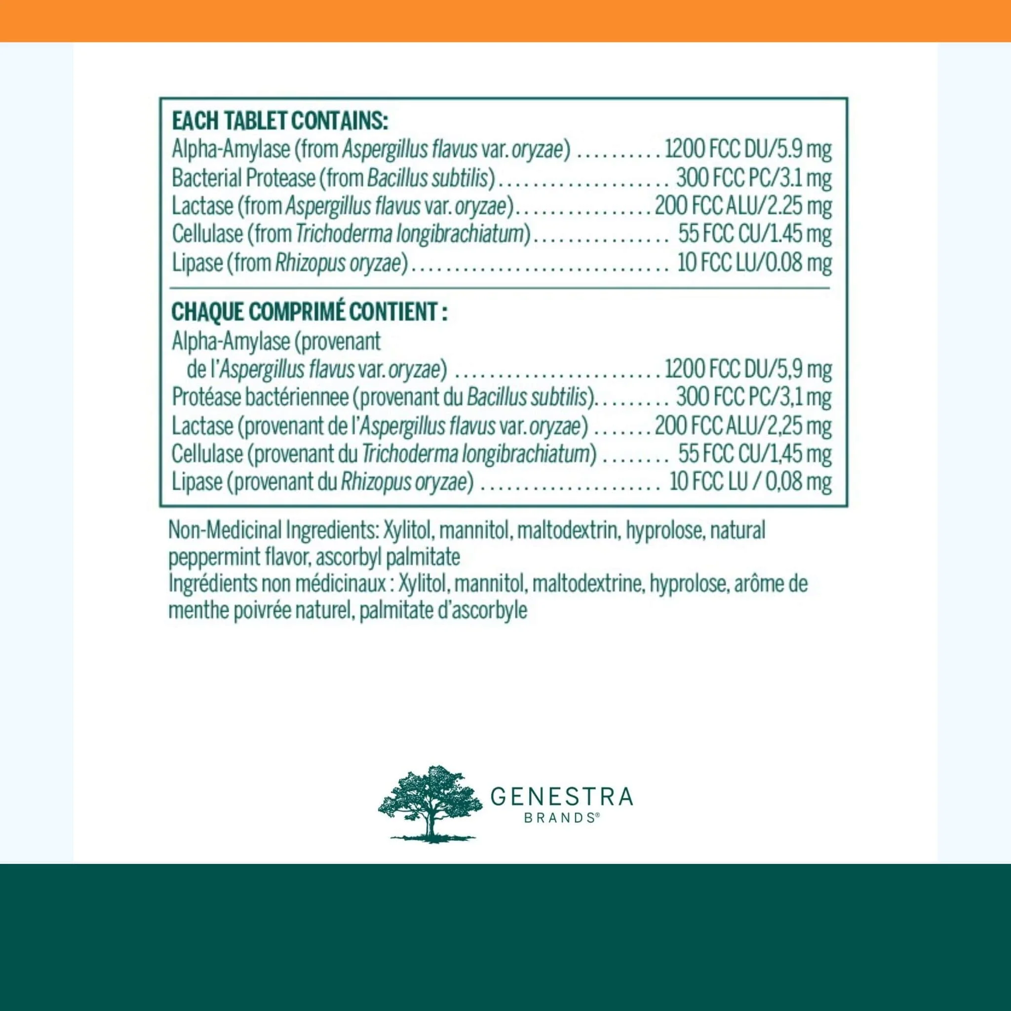 Genestra V-Enzymes, 100 Chewable Tablets - Image 2