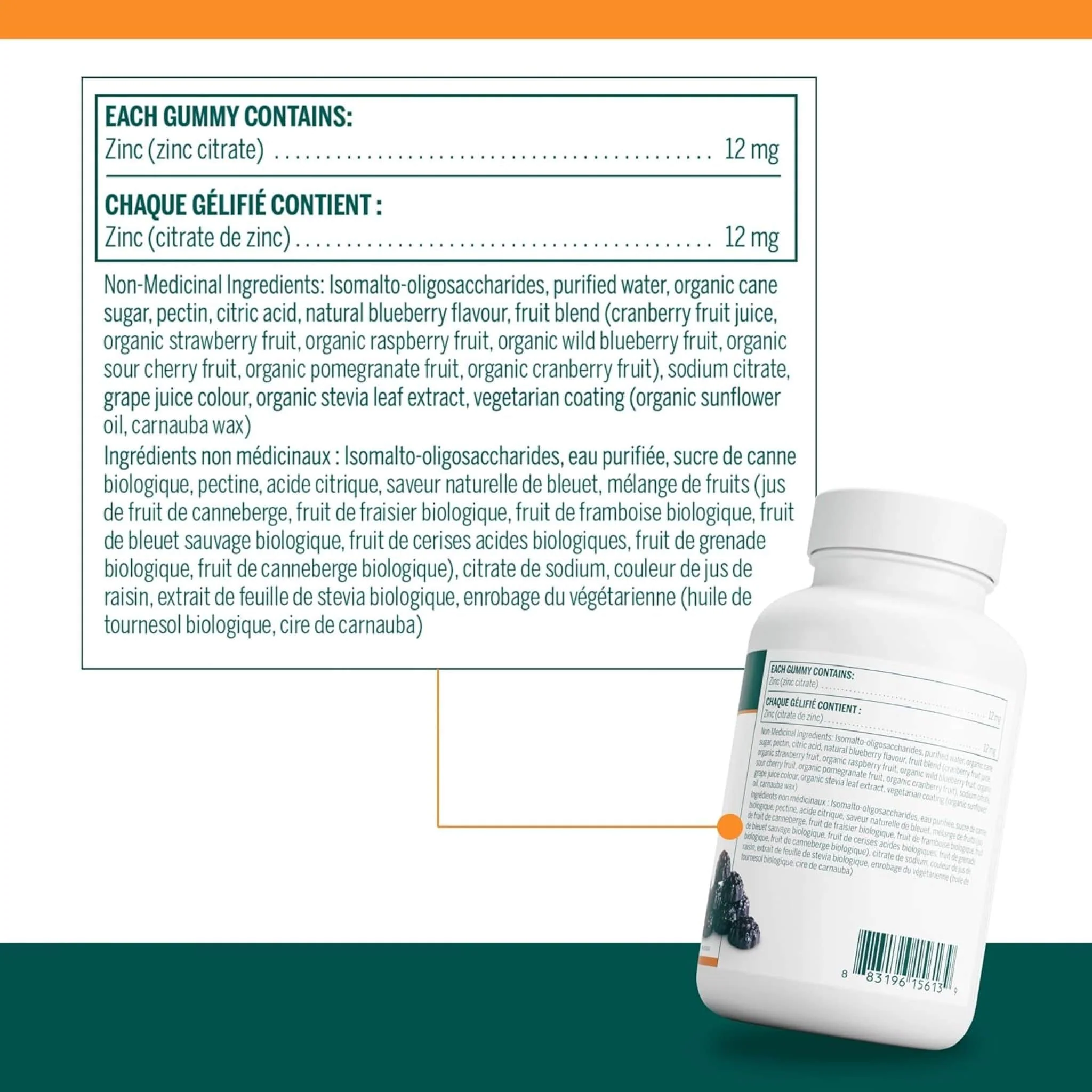 Genestra Zinc Gummies 12mg, 100 Gummies - Image 2