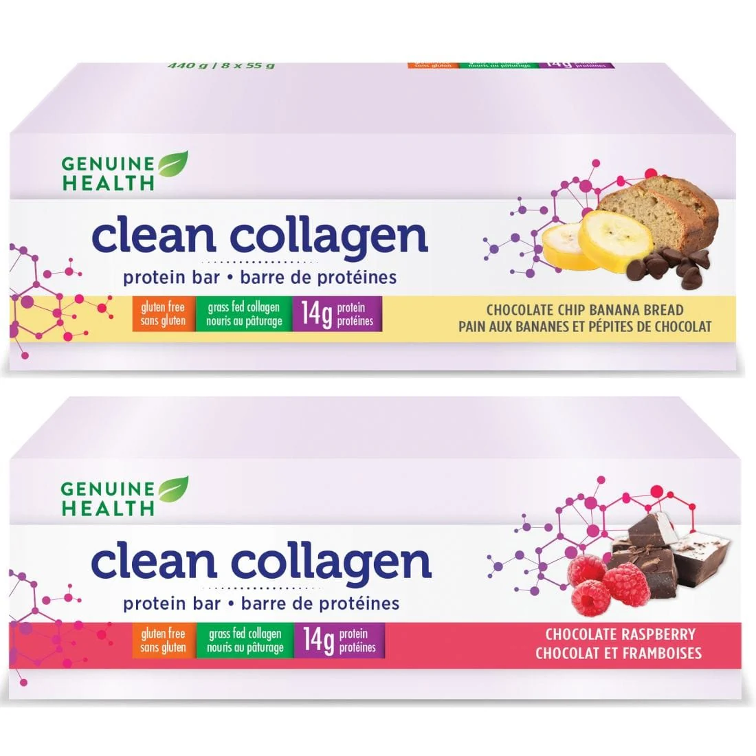 Genuine Health Clean Collagen Protein Bars (8 bars x 55g)