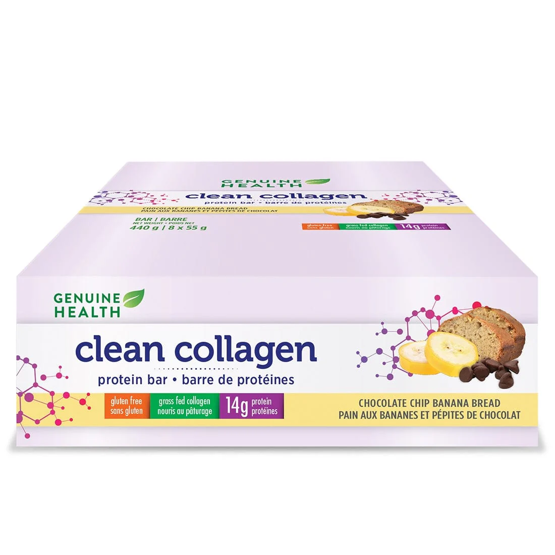 Genuine Health Clean Collagen Protein Bars (8 bars x 55g) - Image 2