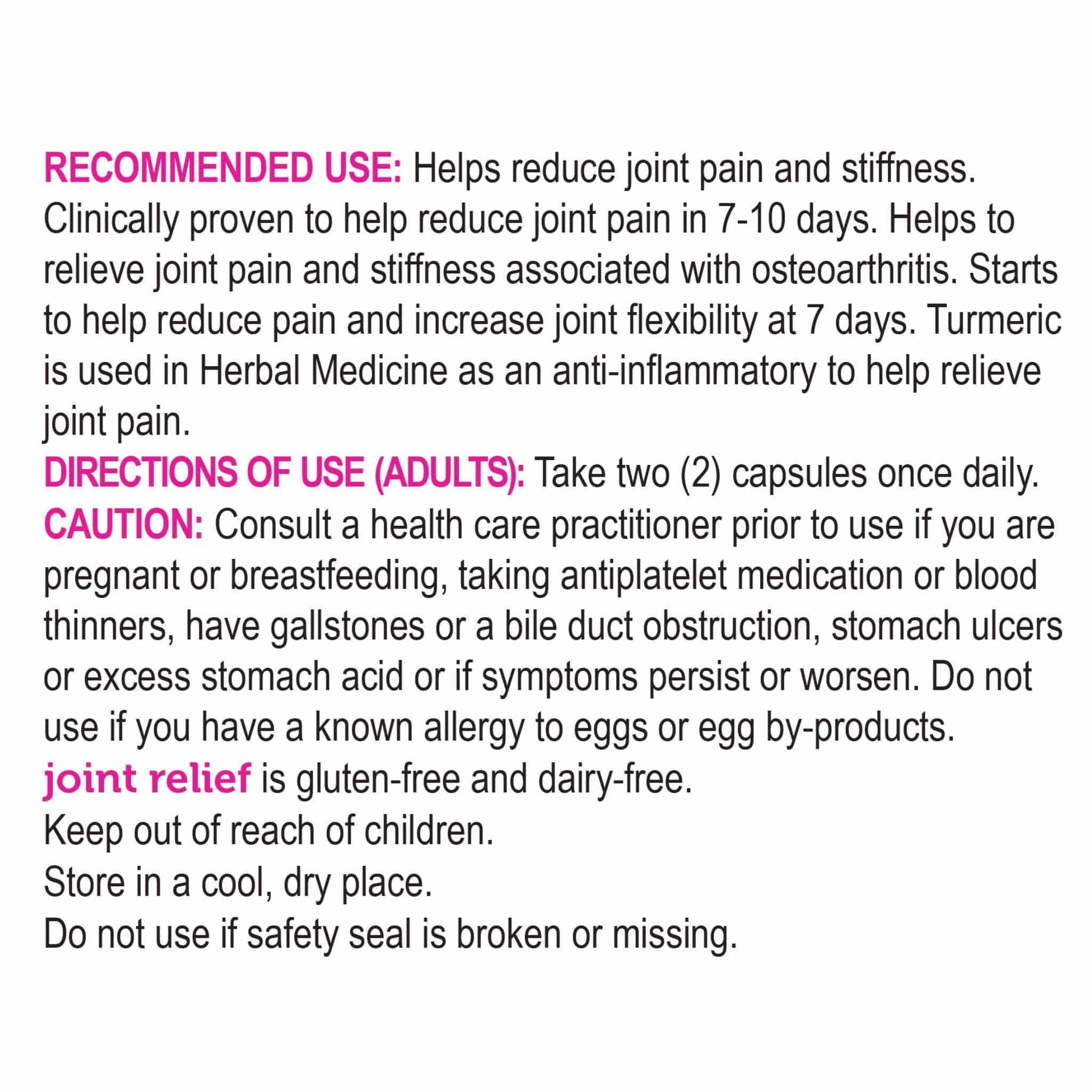 Genuine Health Joint Relief with NEM and Fermented Turmeric, Reduce Pain and Stiffness, 60 Capsules - Image 3