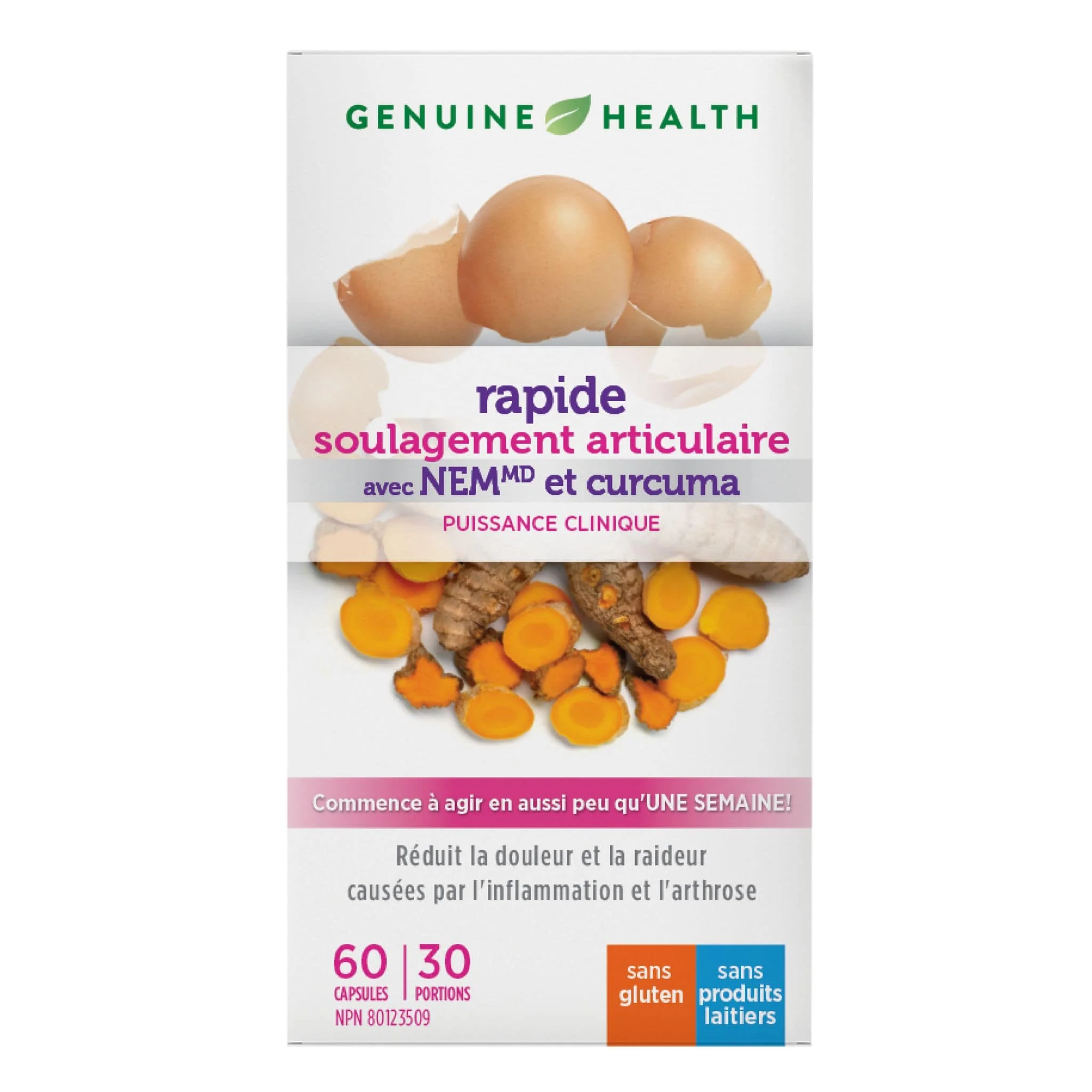 Genuine Health Joint Relief with NEM and Fermented Turmeric, Reduce Pain and Stiffness, 60 Capsules - Image 4