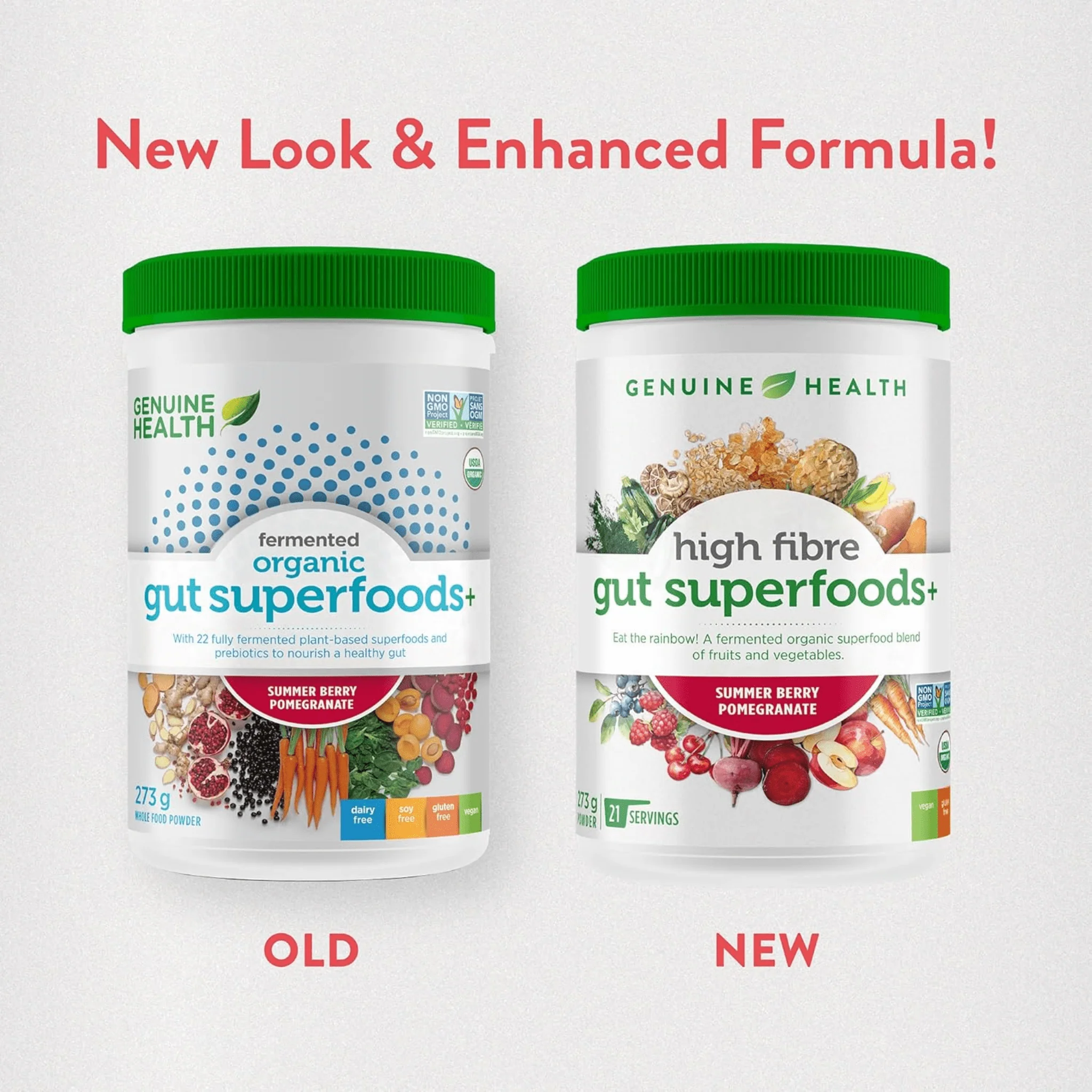 Genuine Health High Fibre Gut Superfoods+ Powder (Formerly Known as Fermented Organic Gut Superfoods+), 229-273g - Image 6