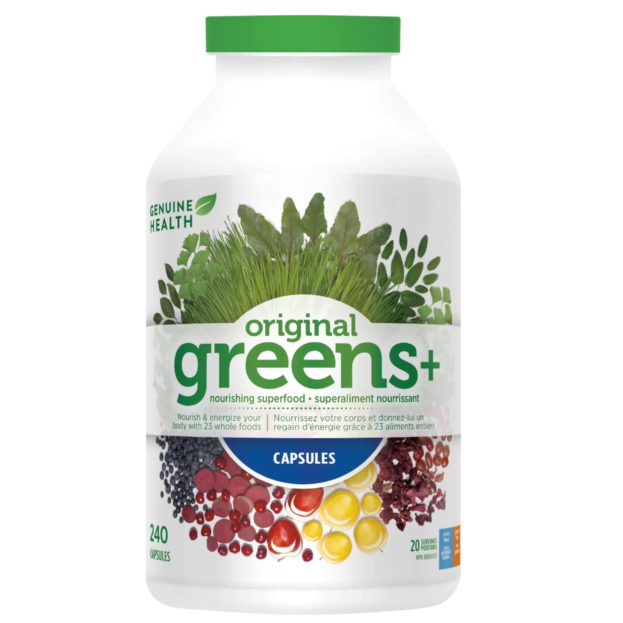 Genuine Health Greens+ Capsules, 240 Capsules