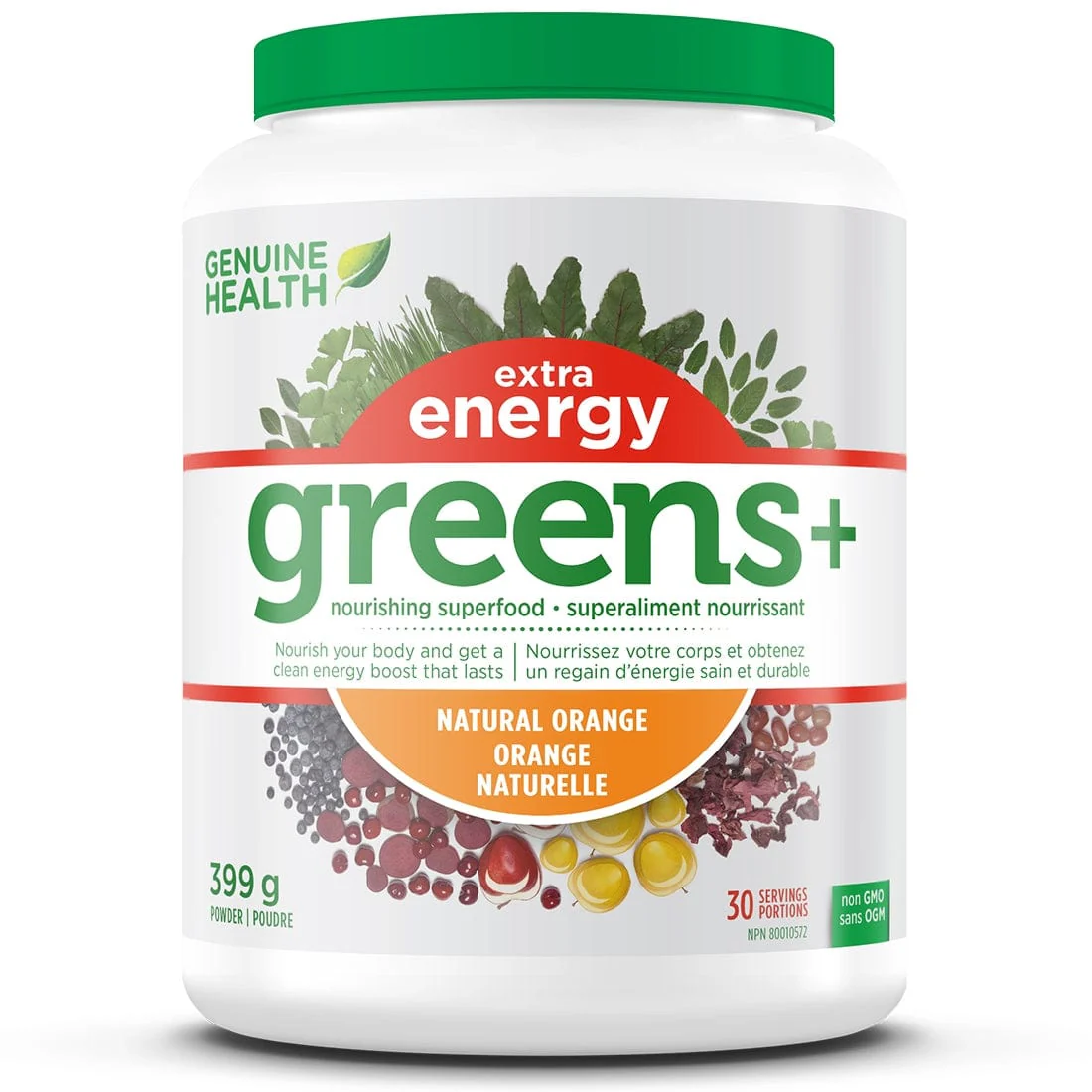 Genuine Health Greens+ Extra Energy Greens Powder
