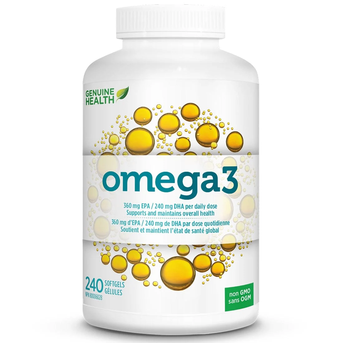 Genuine Health Omega3 Fish Oil Softgels, Purity Tested, Wild Caught, No Fishy Aftertaste or Odour - Image 3