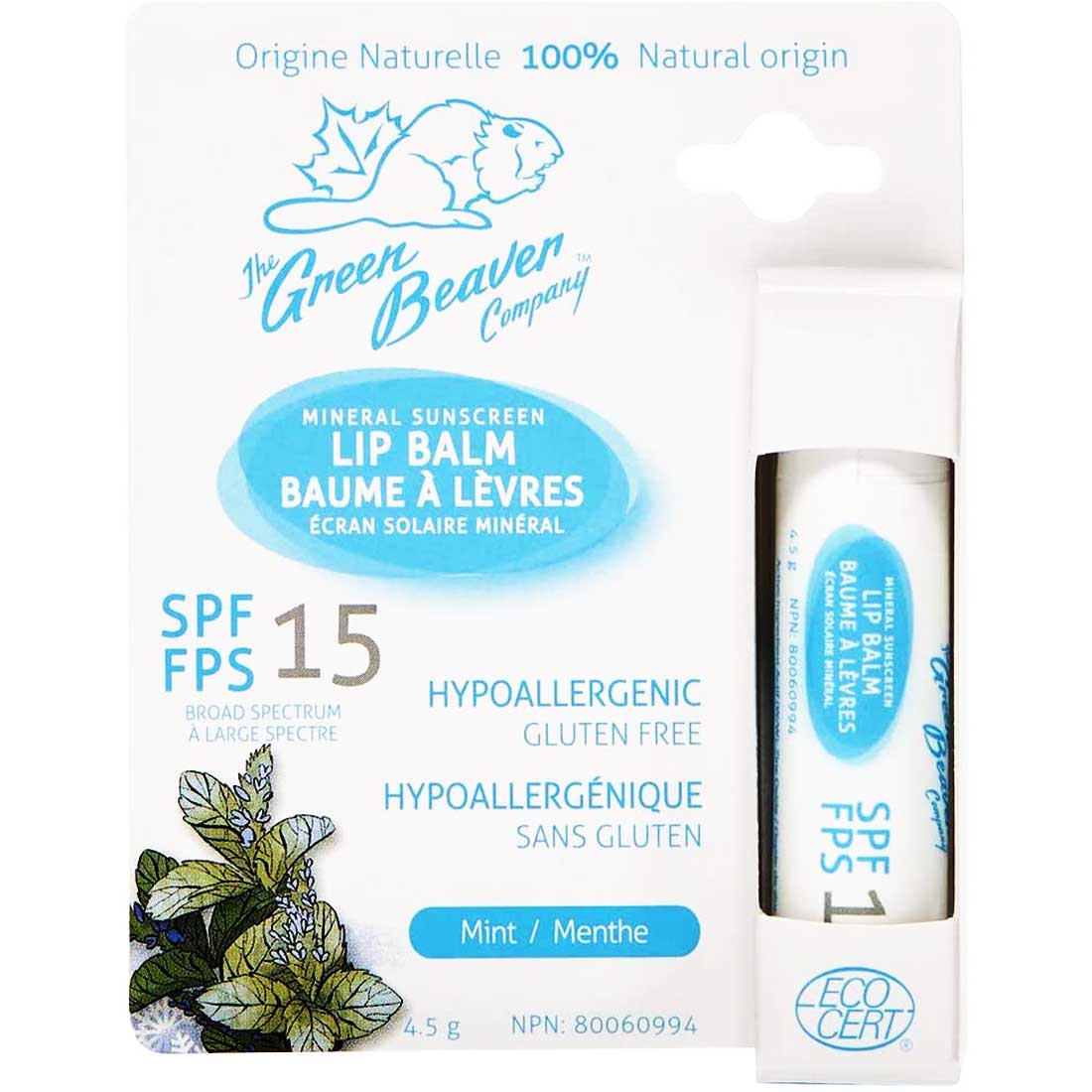 Green Beaver Mineral Sunscreen Lip Balm SPF 15 - Image 3
