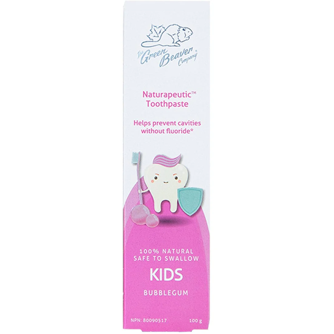 Green Beaver Naturapeutic Kids Toothpaste, Great Taste, 100% Natural & Safe to Swallow, 100g CLEARANCE 25% Off Exp 9/27 Final Sale - Image 2
