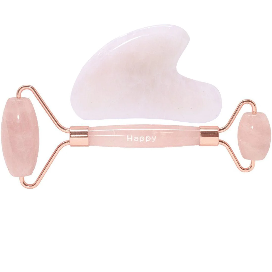 Happy Natural Products Facial Roller & Gua Sha Kit - Rose