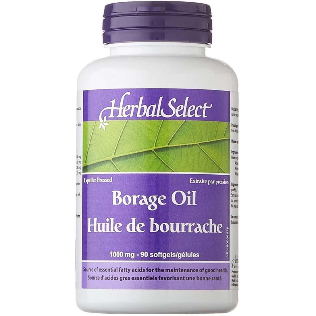 Herbal Select Borage Oil 1000mg, 90 Softgels - Image 2