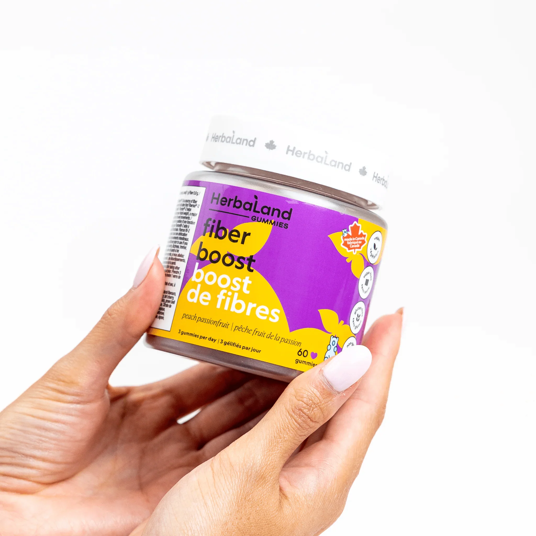 Herbaland Fiber Boost Gummies, Daily Fiber For Digestive Health, 60 Gummies - Image 4