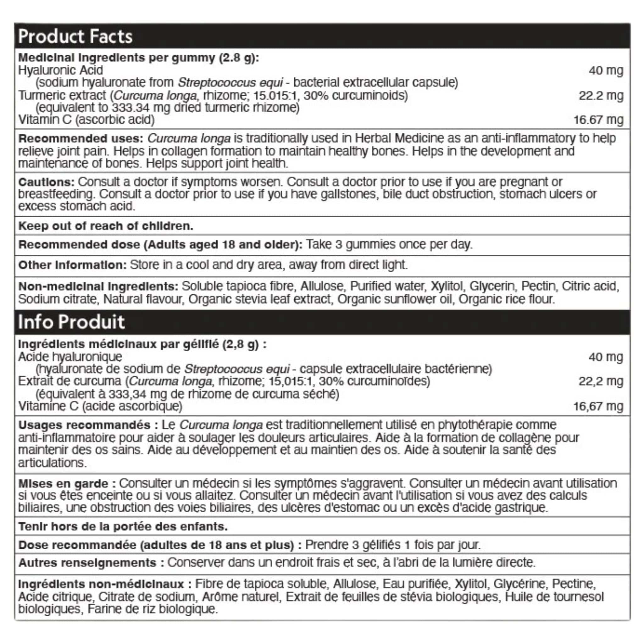 Herbaland Joint Care Gummies With Turmeric Extract and Hyaluronic Acid, 60 Gummies - Image 3