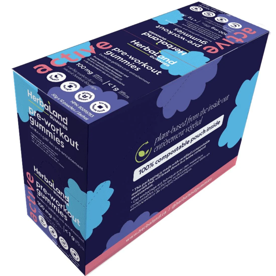 Herbaland Pre-workout Gummies, 100mg of Caffeine - Image 2