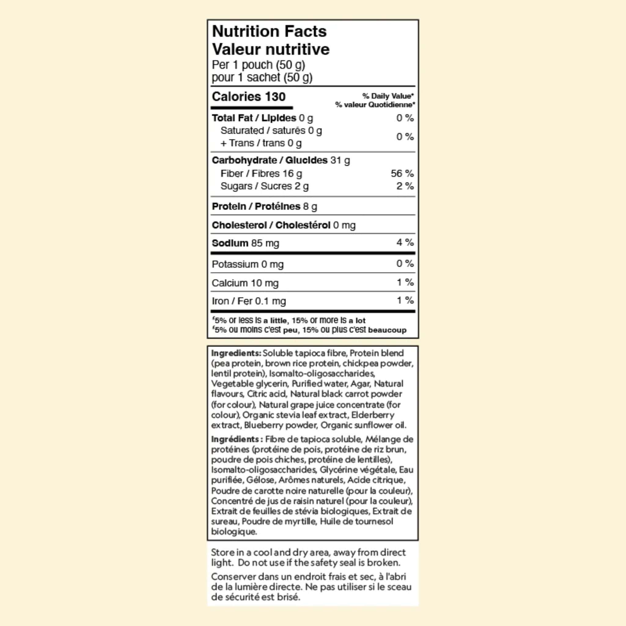 Herbaland Vegan Protein Gummies, 6g Protein and 12g Fibre Per Serving, 240g - Image 3