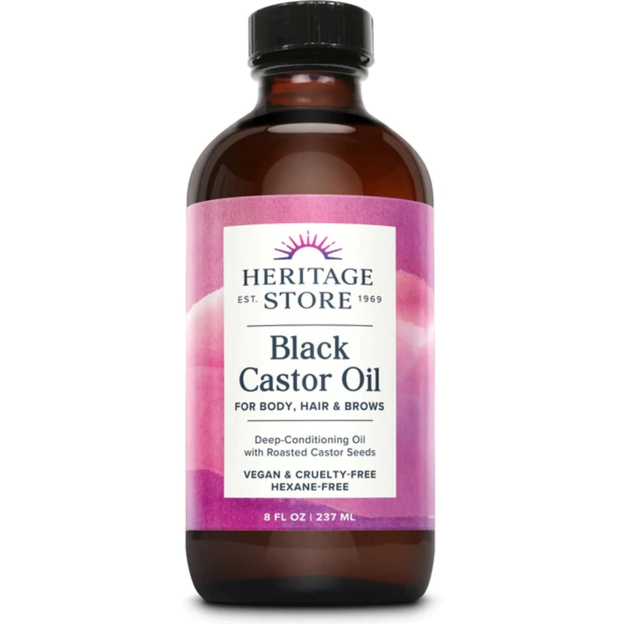 Heritage Store Black Castor Oil, 237ml