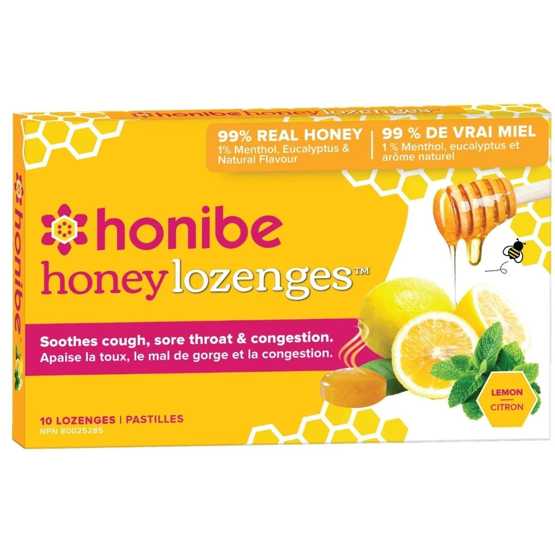 Honibe All Natural Honey Throat Lozenge (Sore Throat, Cough, Cold), 10 Lozenges - Image 3
