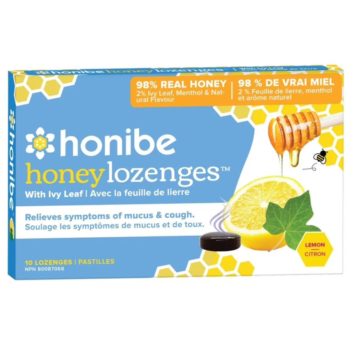 Honibe All Natural Ivy Leaf Throat Lozenge (Mucus and Cough Relief), 10 Lozenges - Image 2