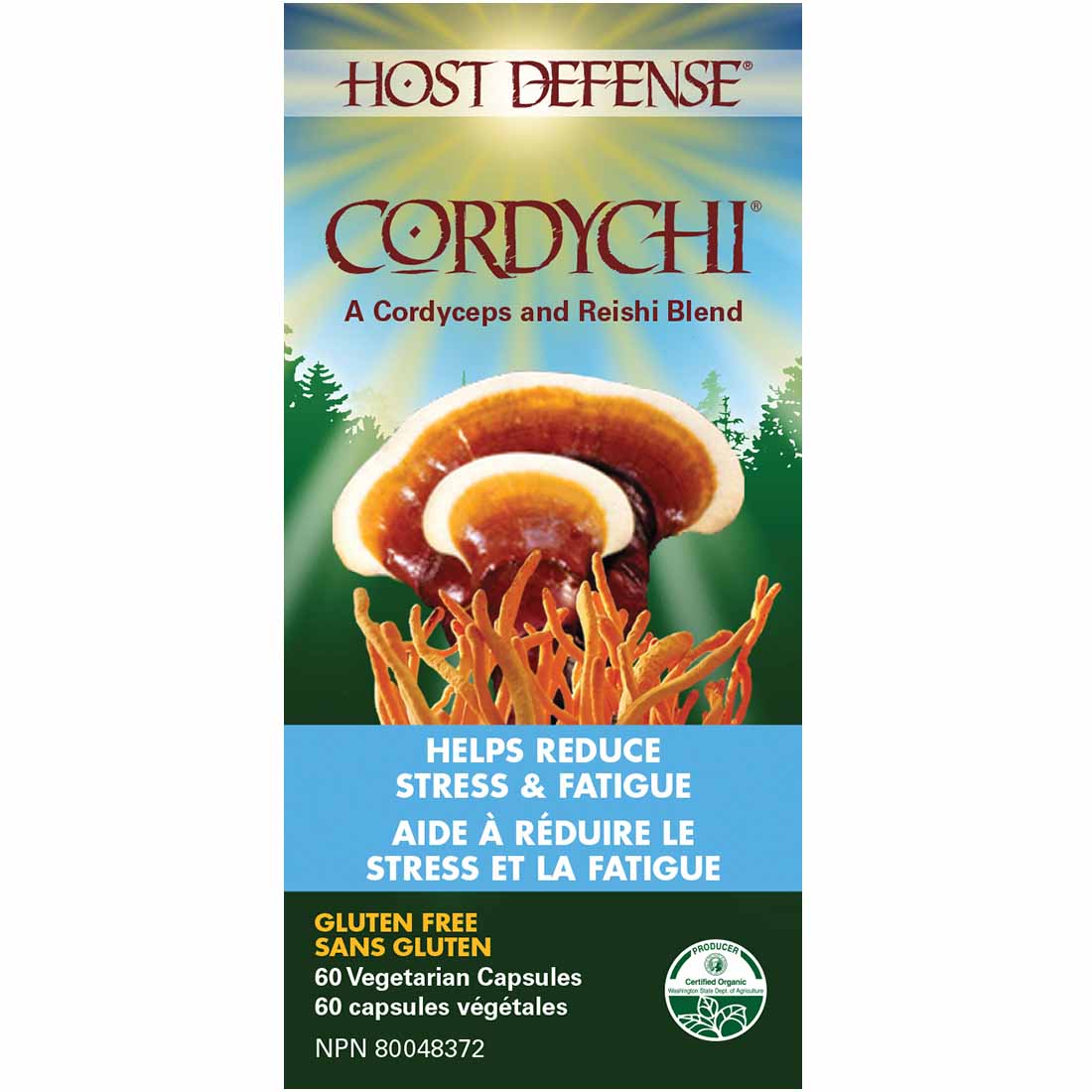 Host Defense Cordychi (Reishi & Cordyceps), Reduce Stress & Fatigue - Image 2