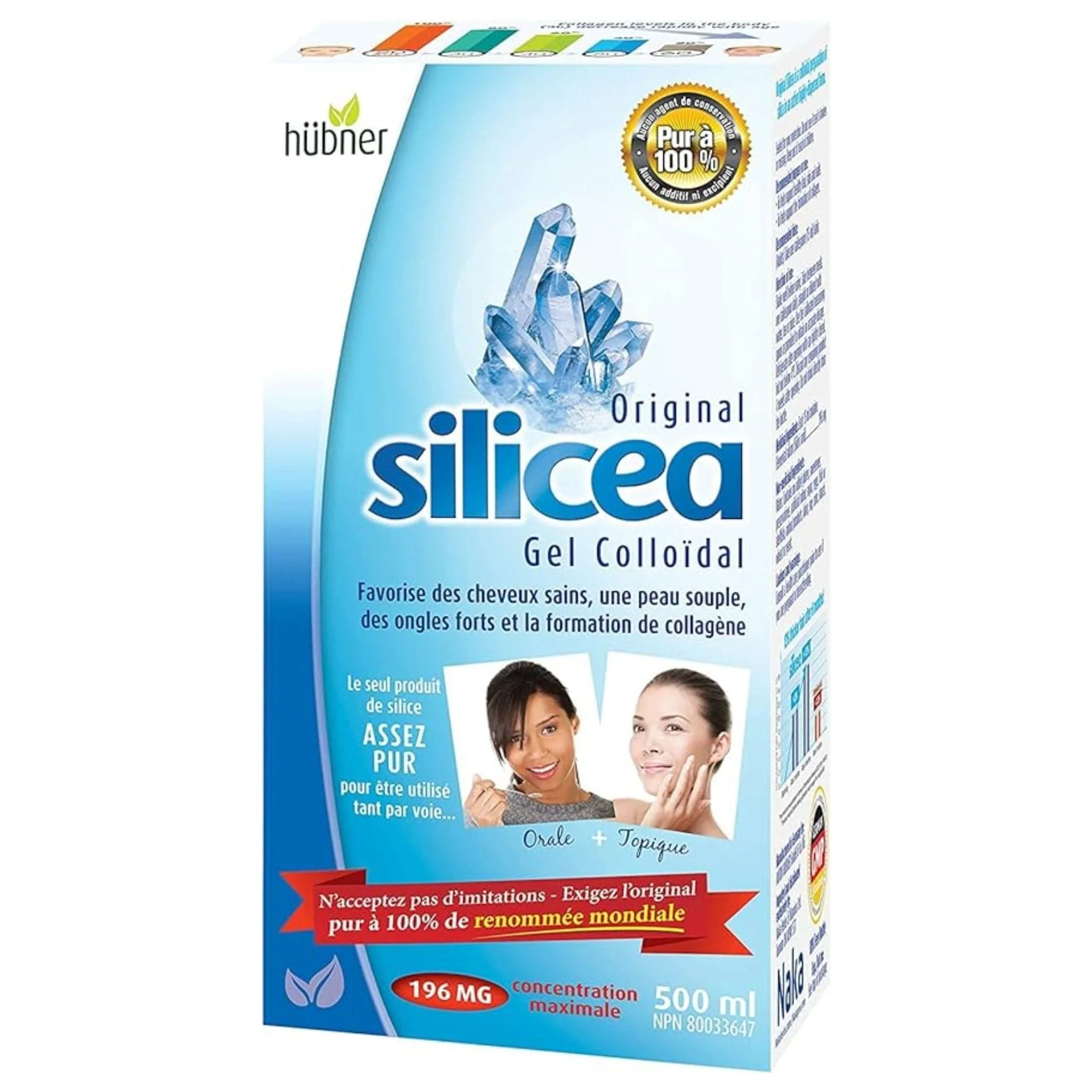 Hubner Silicea Gel, Anti-Aging Silica Colloidal Gel, Hair, Skin, Nails - Image 2