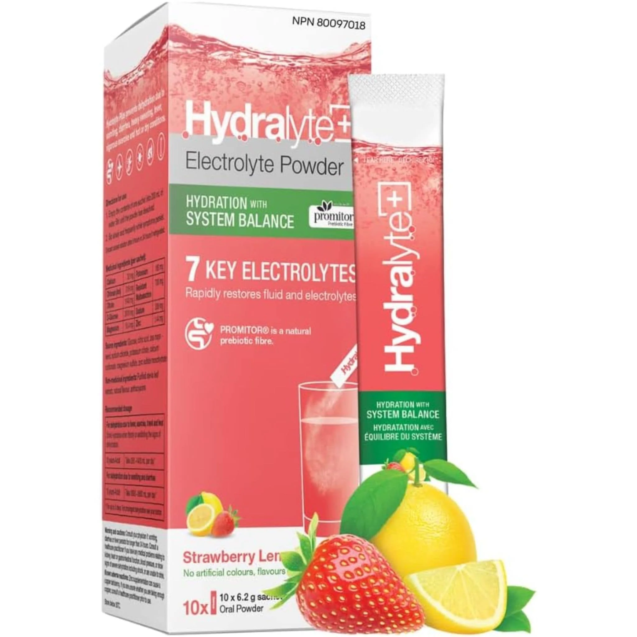 HydraLyte Hydration with System Balance, Electrolyte Powder, 10 Sachets