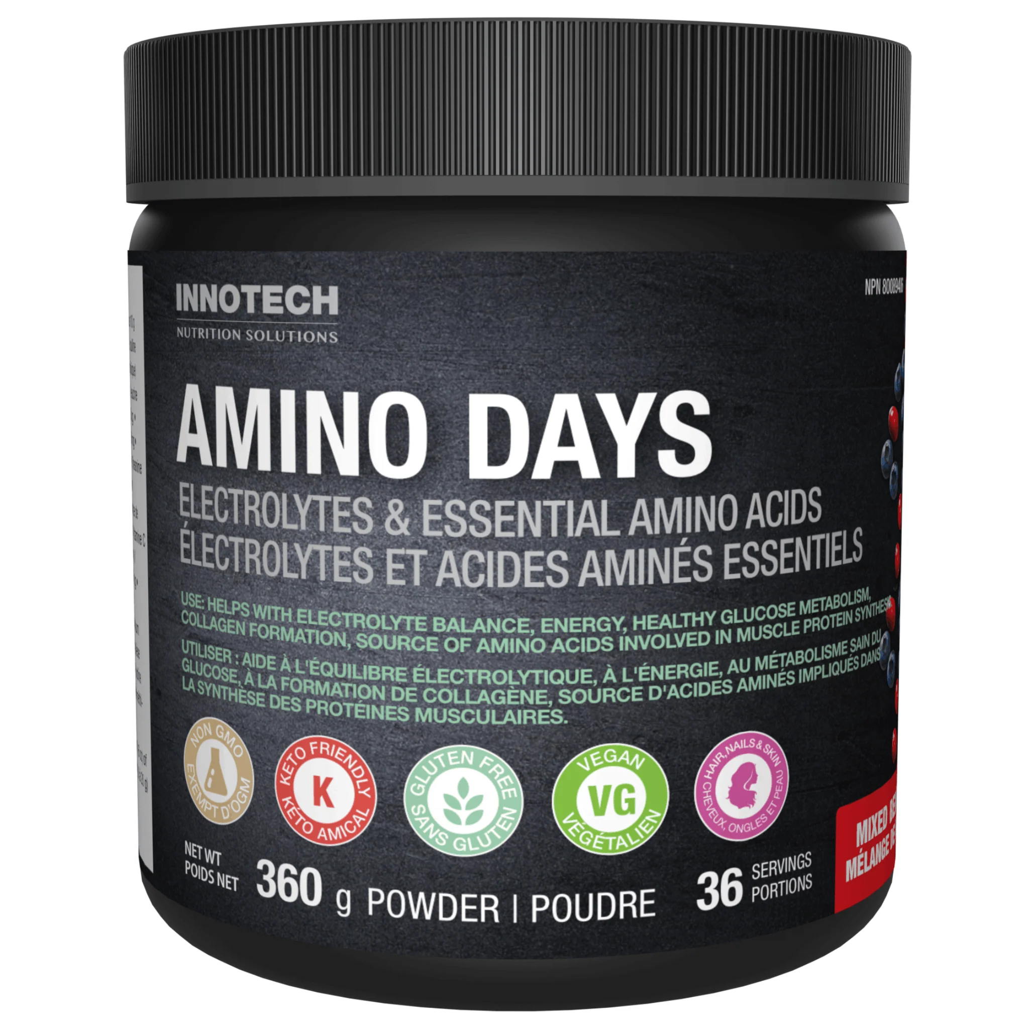 Innotech Amino Days, Electrolyte and Essential Amino Acid Drink Mix, 360g (Formerly Fasting Days)