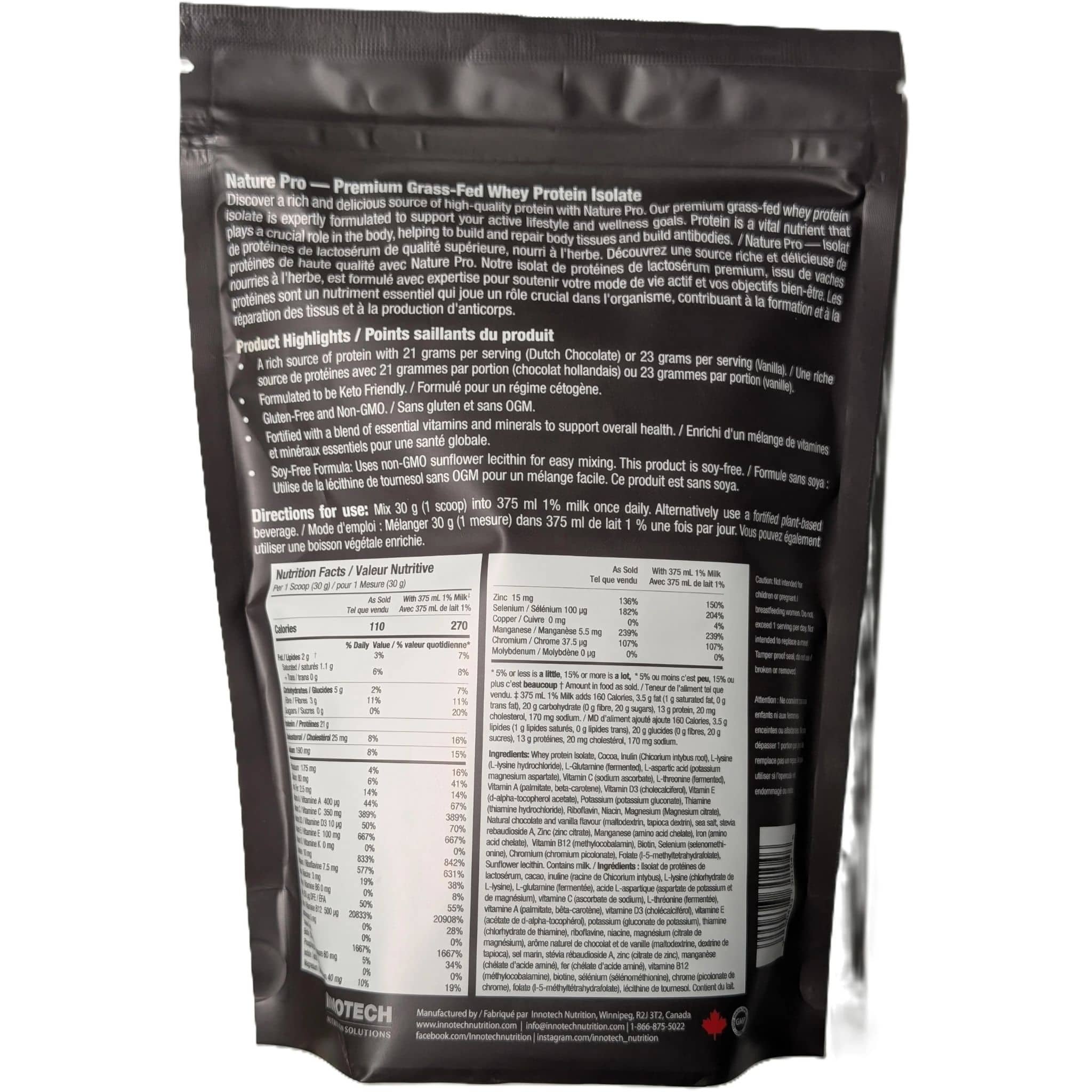 Innotech Nature Pro Grass Fed Whey Protein (Keto Friendly), 400g - Image 3