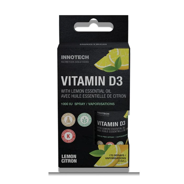 Innotech Vitamin D3 Oral Spray 1000IU (with Lemon Essential Oils), 30ml / 170 Sprays - Image 2