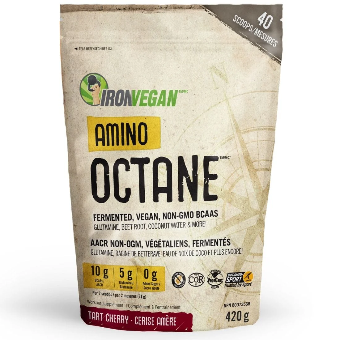 Iron Vegan Amino Octane (Vegan BCAA Formula), 40 Servings - Image 3