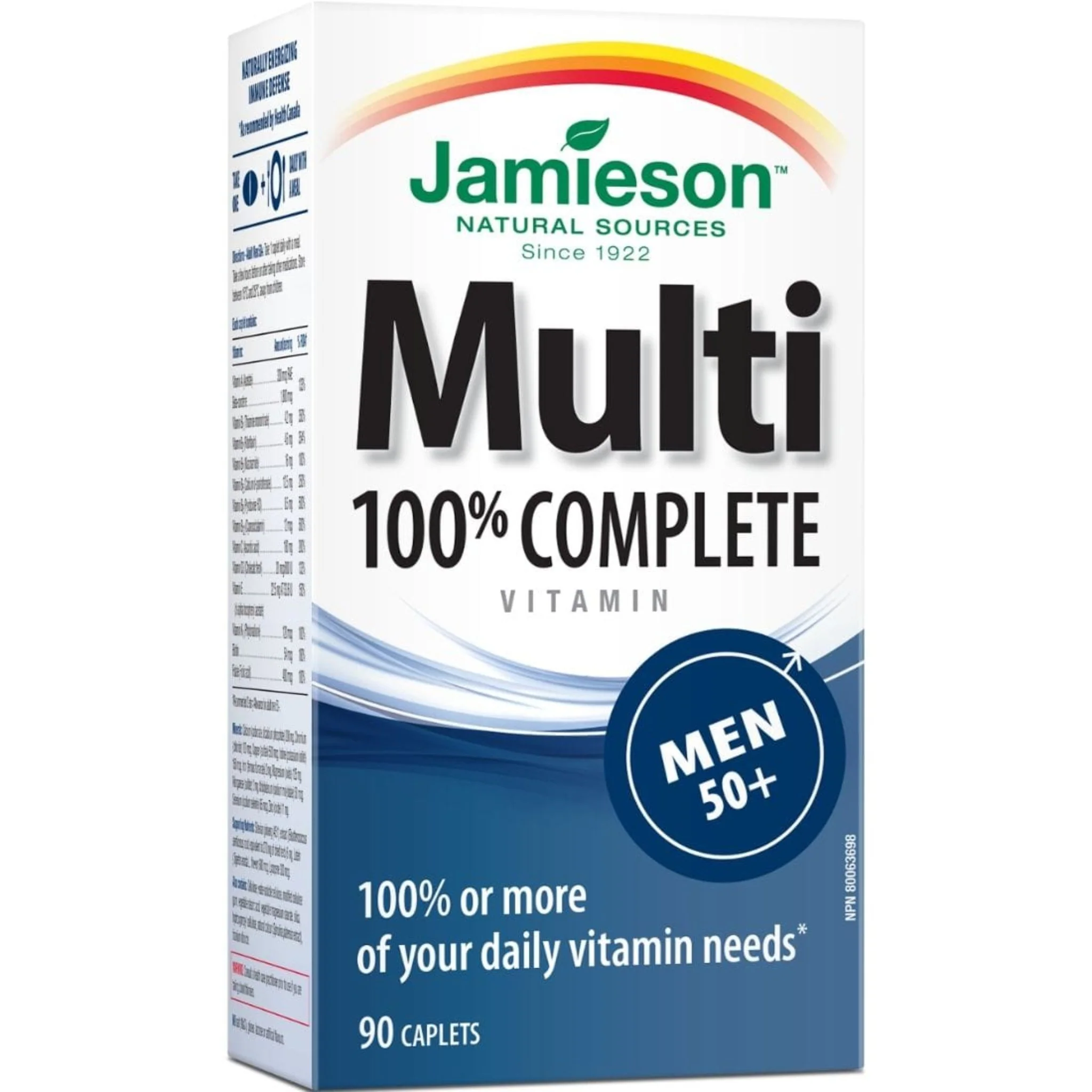 Jamieson 100% Complete Multivitamin Men's 50+ Caplets - Image 13