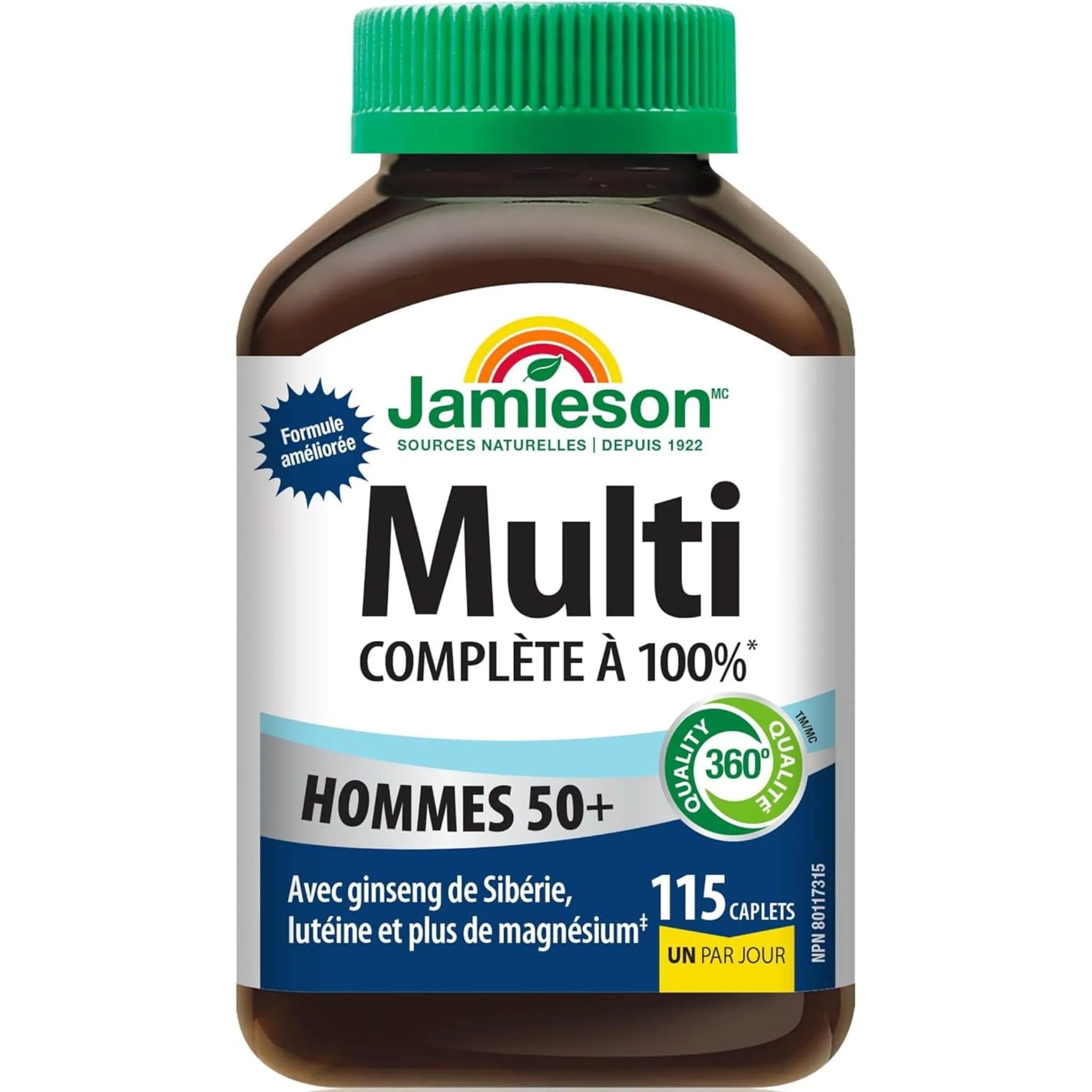 Jamieson 100% Complete Multivitamin Men's 50+ Caplets - Image 2