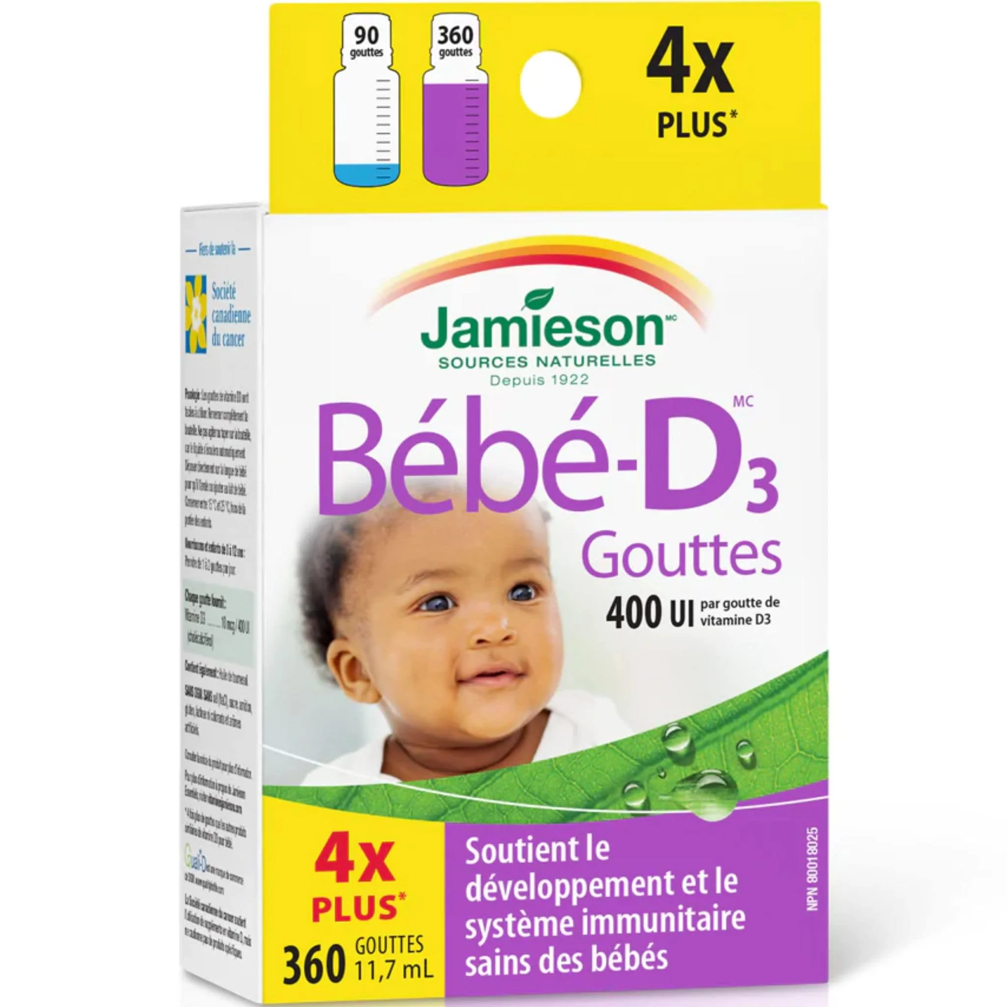 Jamieson Baby D3 Drops 400IU, 11.7ml / 360 Drops - Image 2