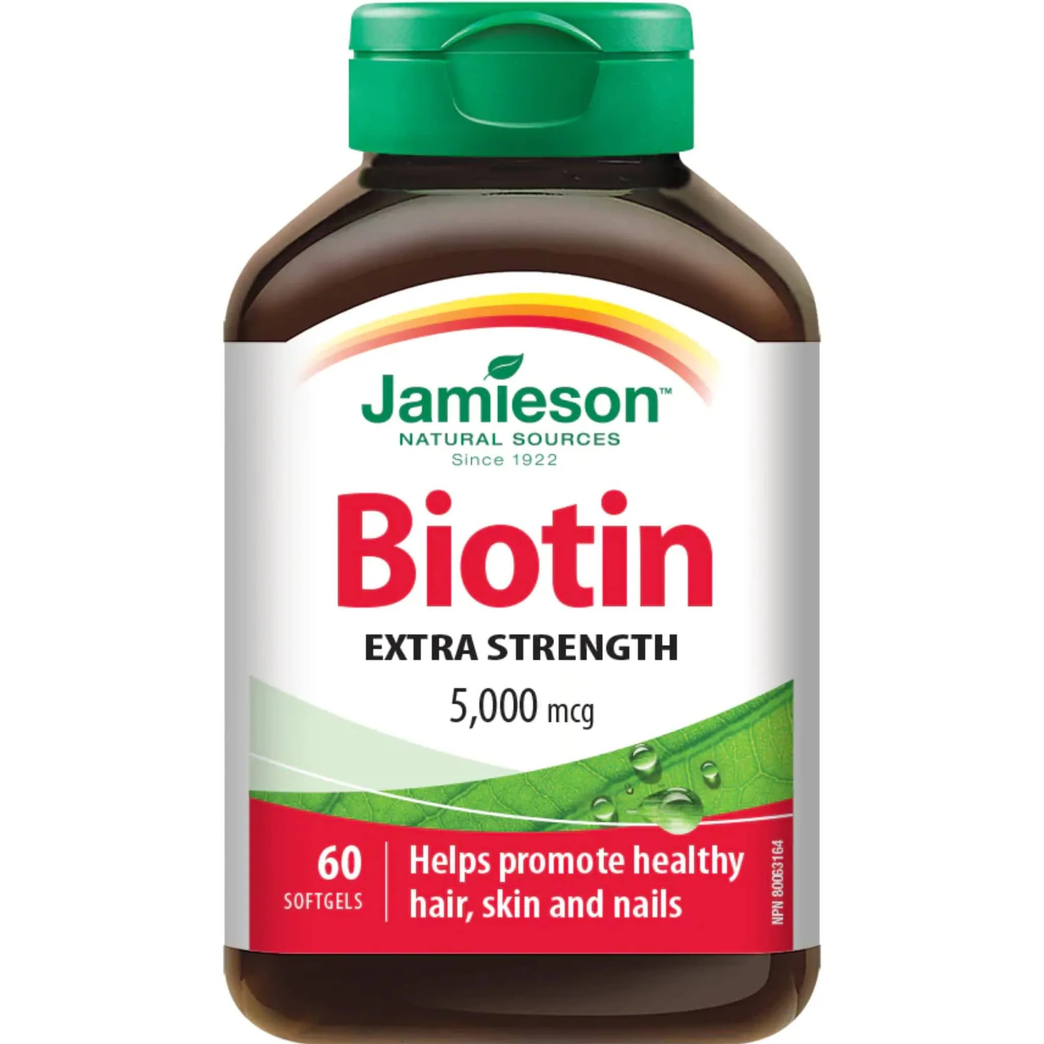 Jamieson Biotin 5000mcg, 5X Stronger, 60 Softgels