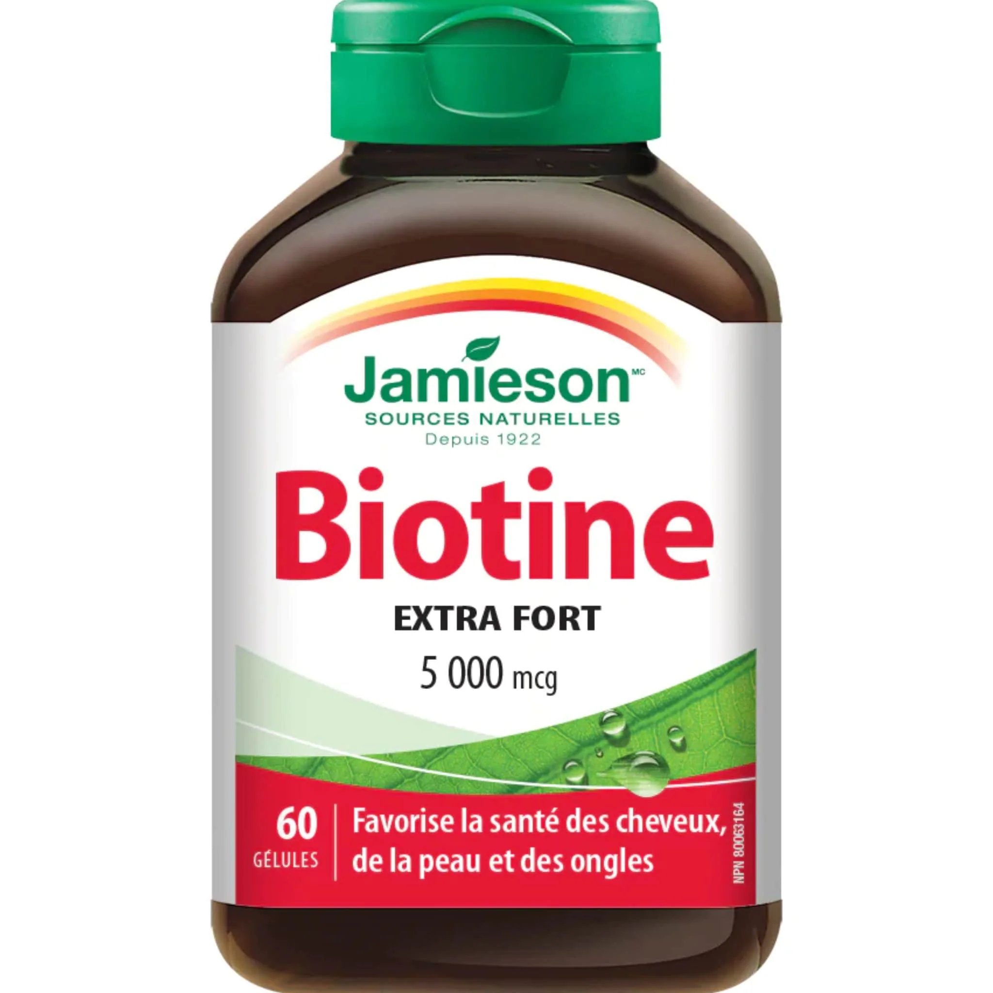 Jamieson Biotin 5000mcg, 5X Stronger, 60 Softgels - Image 2