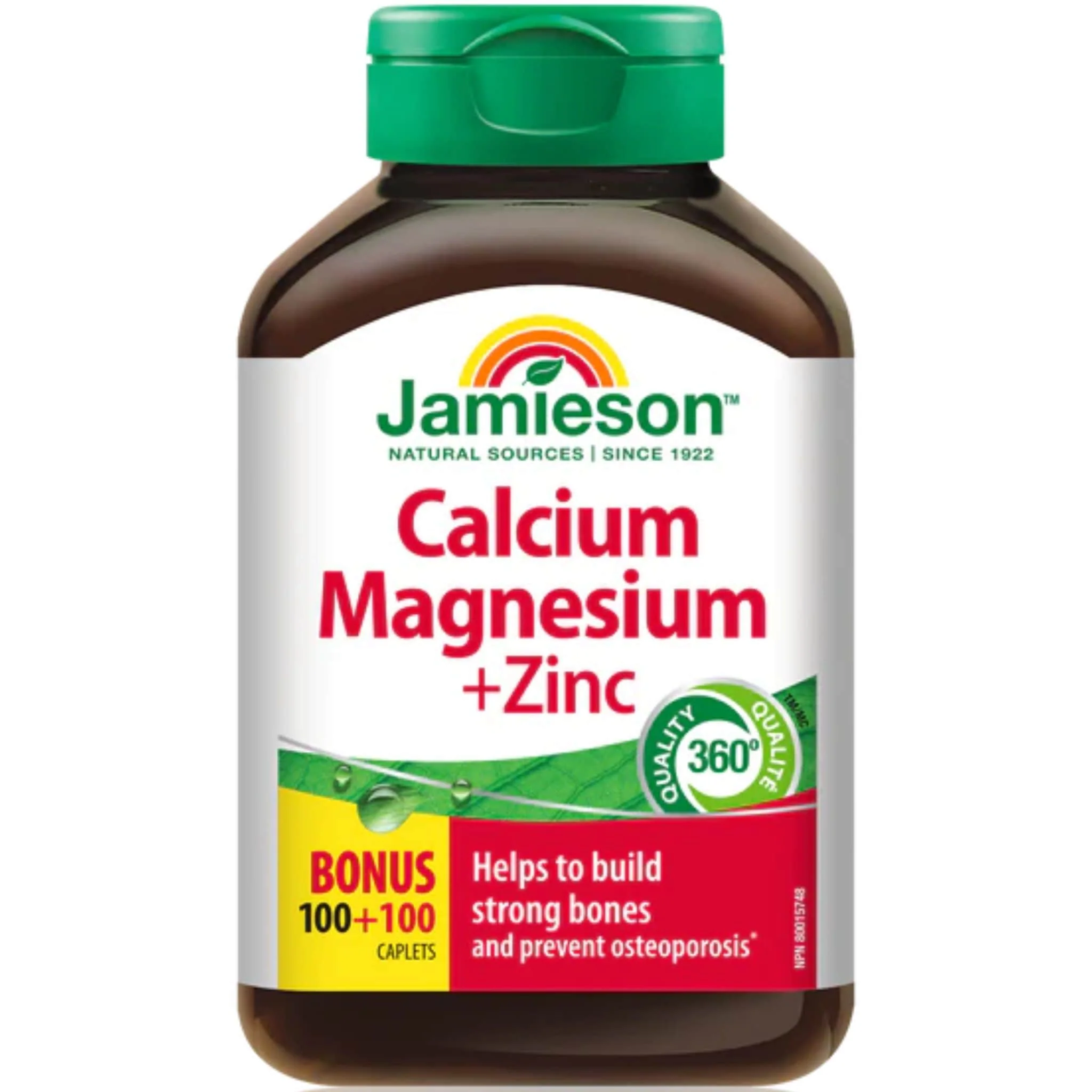 Jamieson Calcium Magnesium Zinc, 200 Caplets
