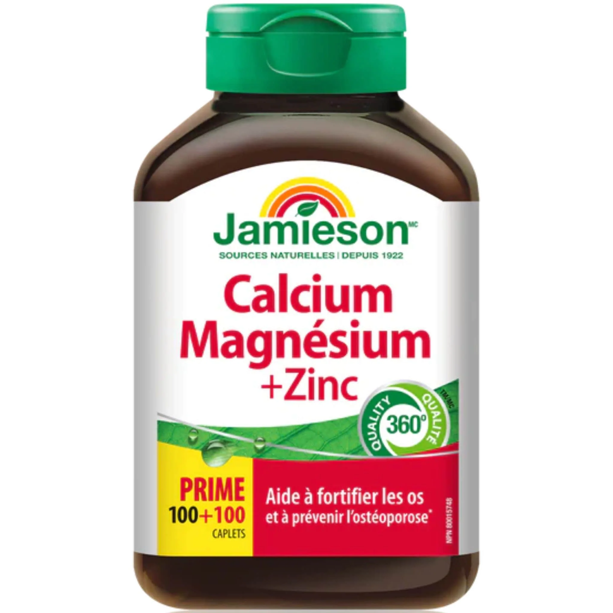 Jamieson Calcium Magnesium Zinc, 200 Caplets - Image 2