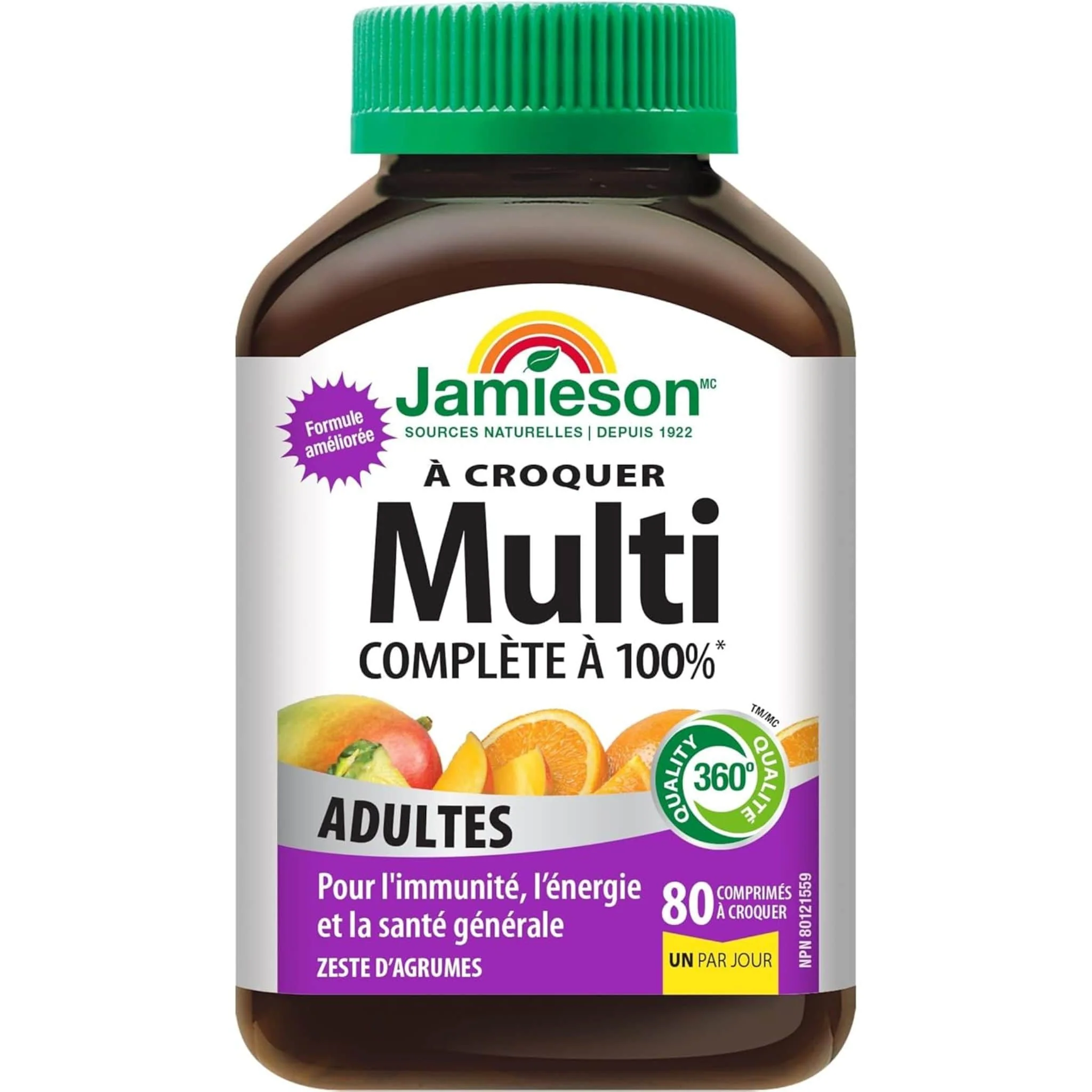 Jamieson Chewable 100% Complete Chewable Multivitamin for Adults, 60 Chewable Tablets - Image 2