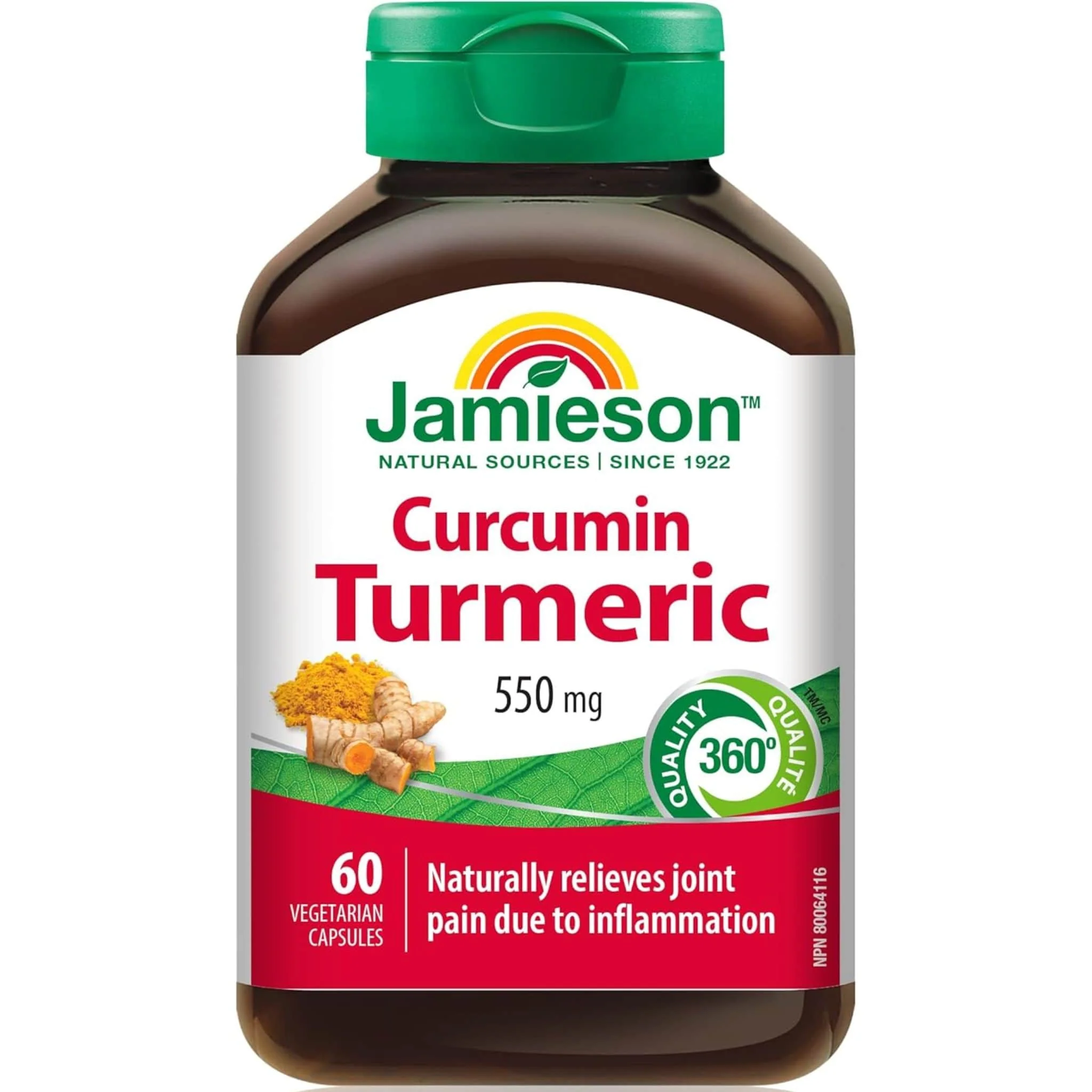 Jamieson Curcumin Turmeric, 550mg, 60 Vegetable Capsules