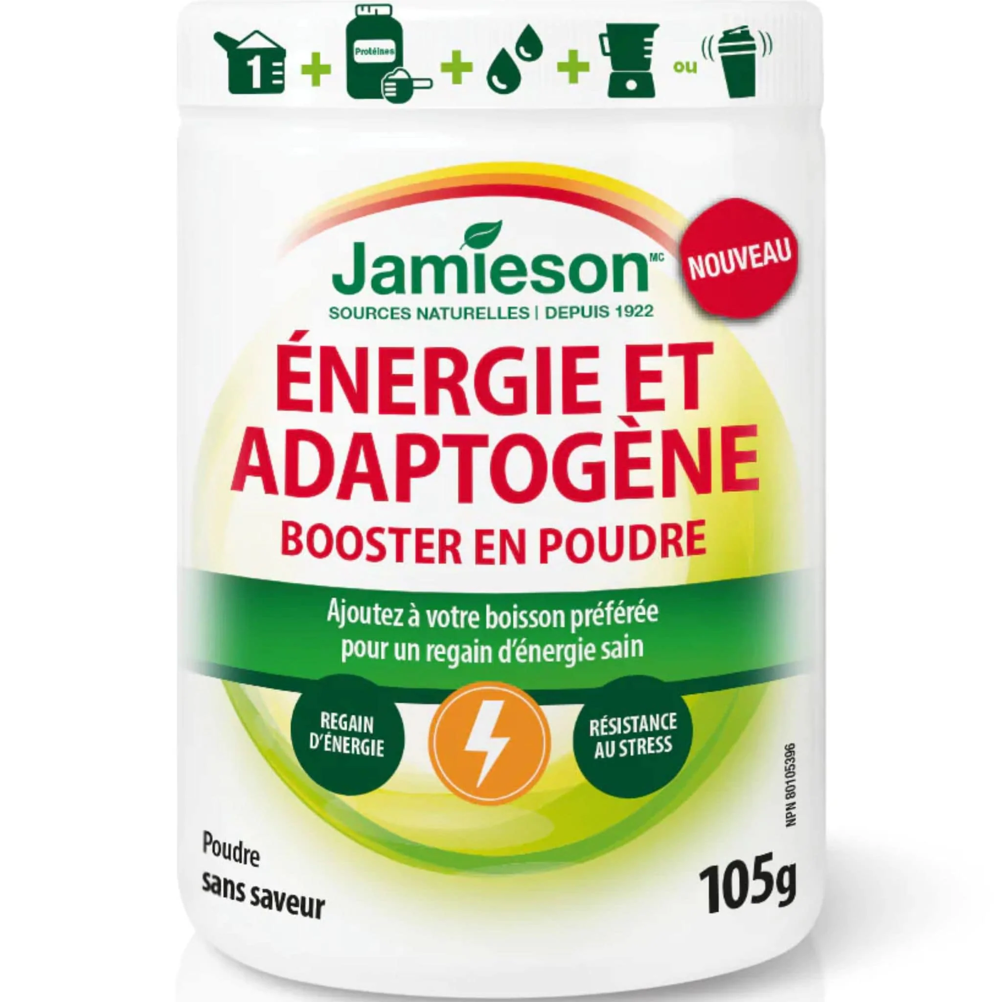 Jamieson Energy and Adaptogen Booster Powder, 105g - Image 2