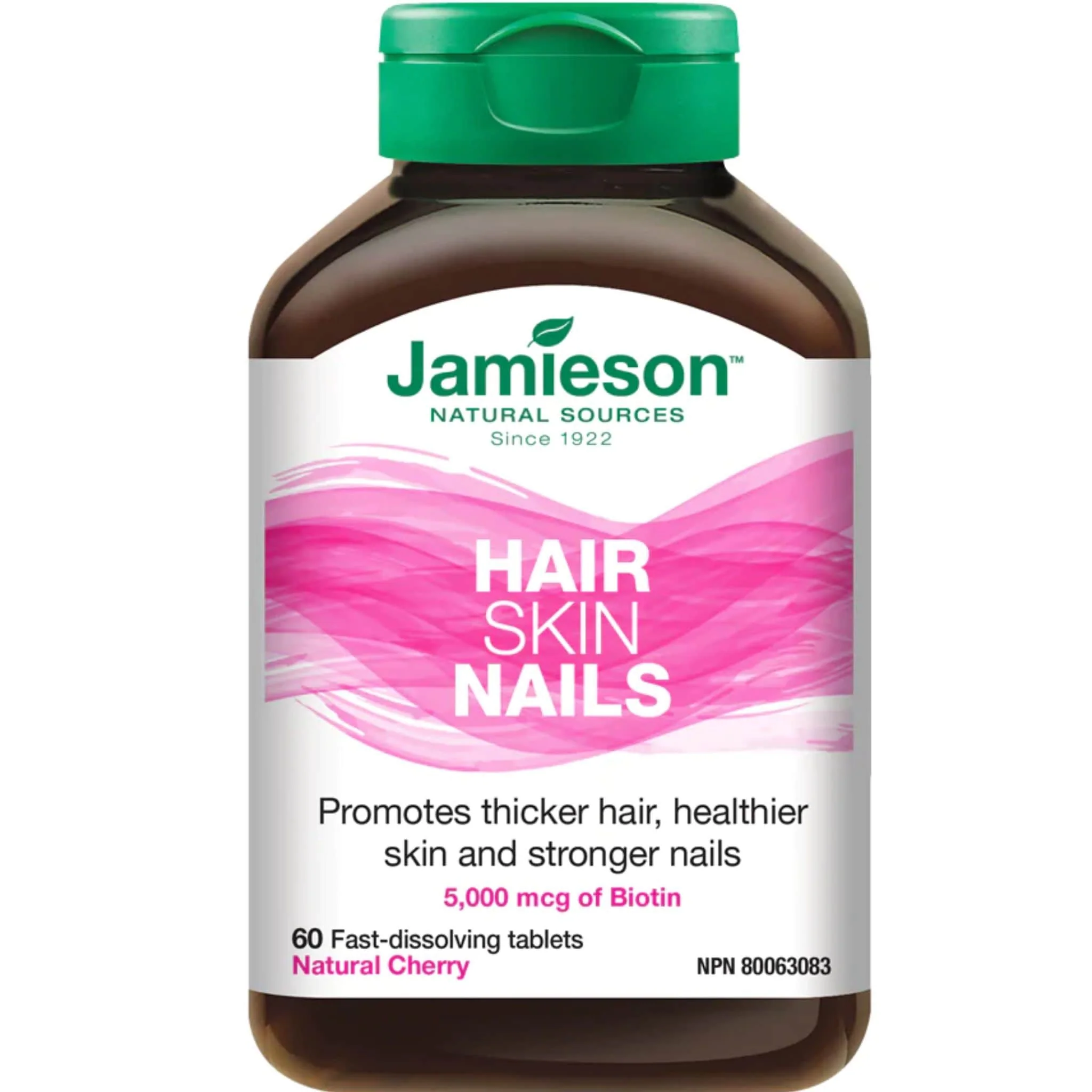 Jamieson Hair, Skin & Nails, Cherry Flavour, 60 Fast-Dissolving Tablets