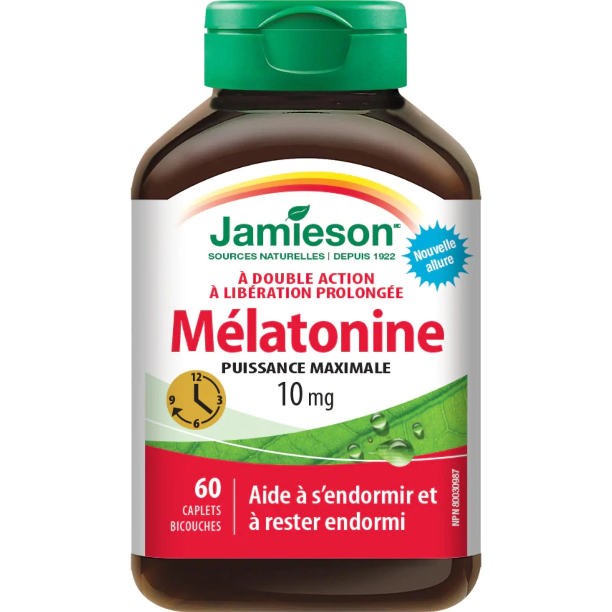 Jamieson Maximum Strength Melatonin 10mg Dual Action, 60 Timed Release Caplets - Image 2