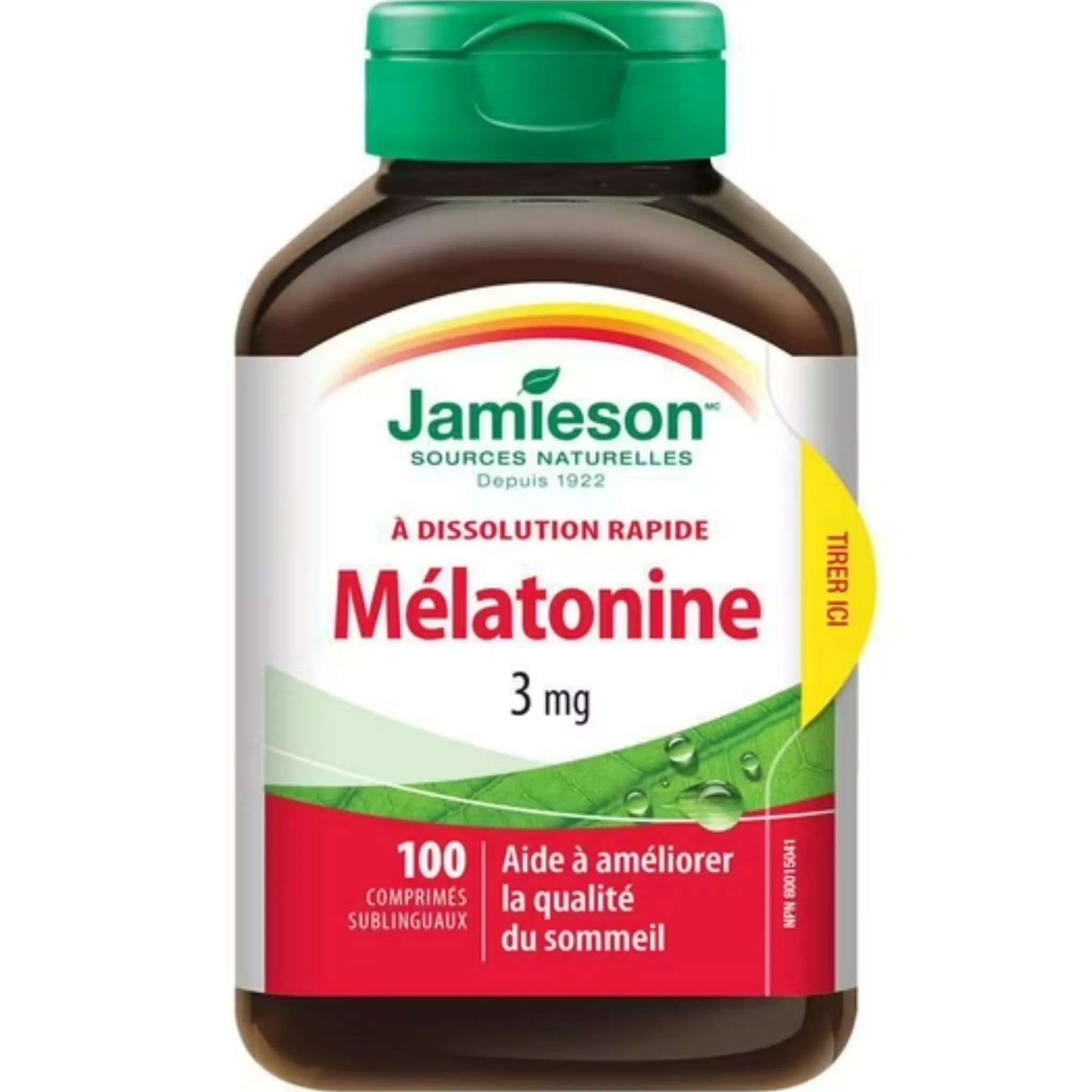 Jamieson Melatonin, 3mg, 100 Sublingual Tablets - Image 3