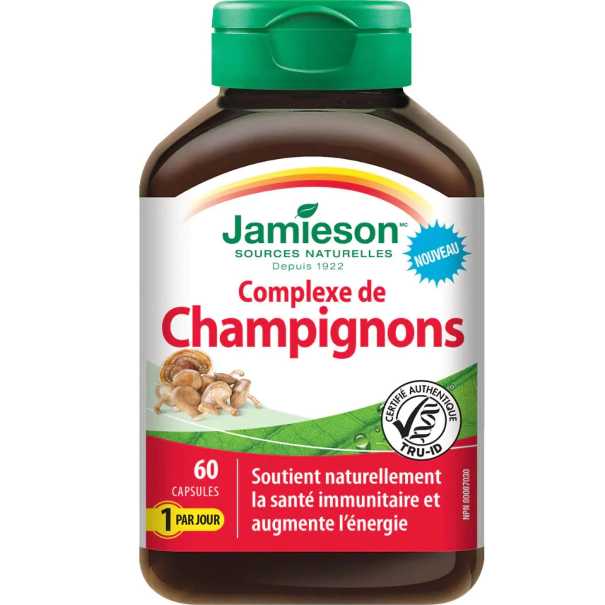 Jamieson Mushroom Complex, Reishi, Lions Mane, Chaga, Shiitake, 60 Capsules - Image 2