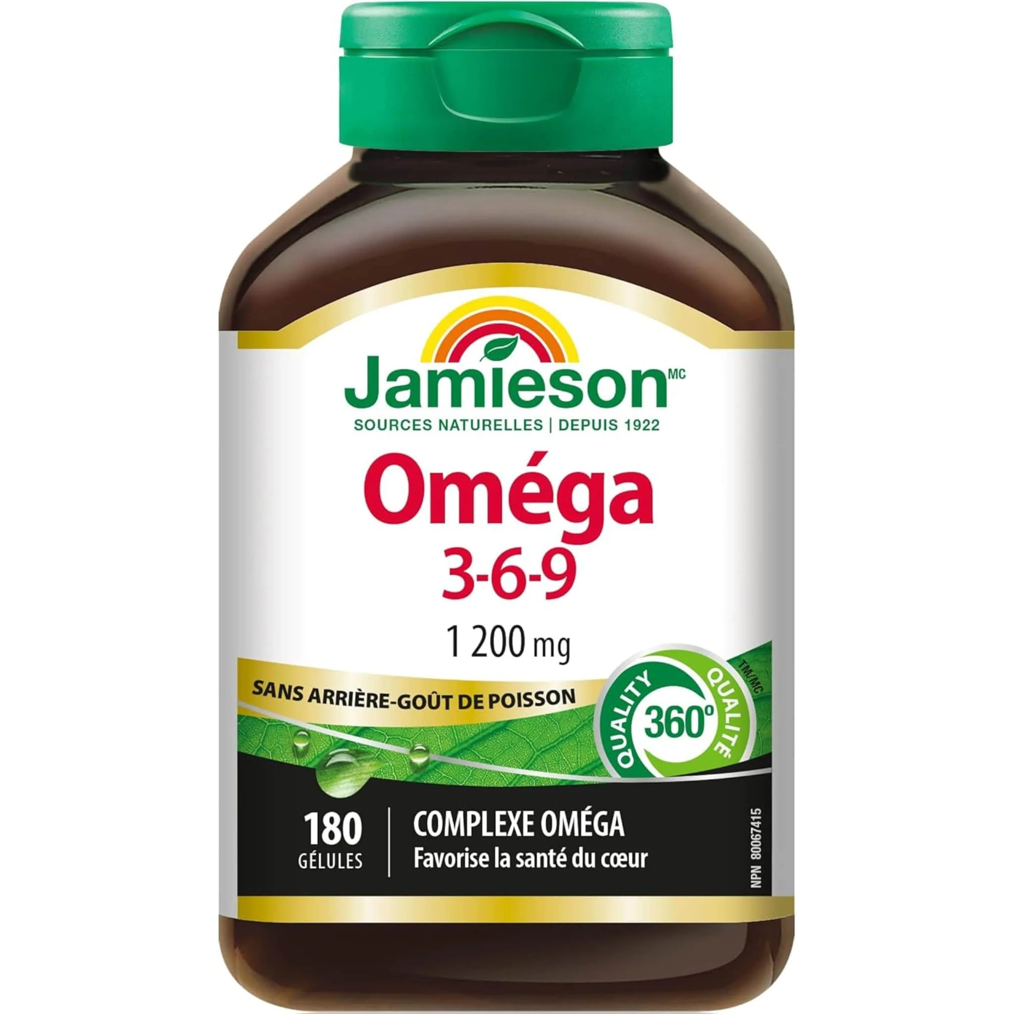 Jamieson Omega 3-6-9, 1200mg, 180 Softgels - Image 2