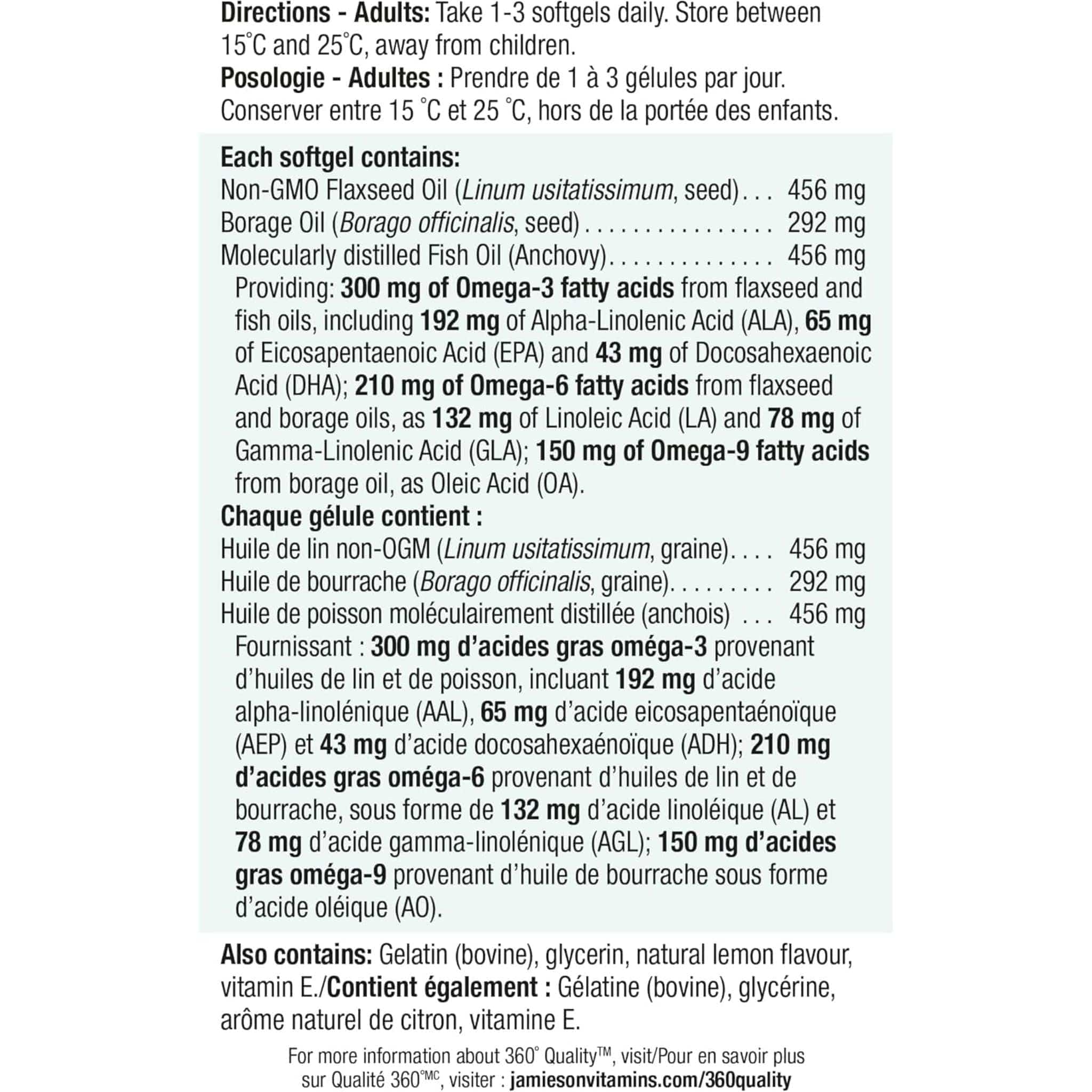 Jamieson Omega 3-6-9, 1200mg, 180 Softgels - Image 6